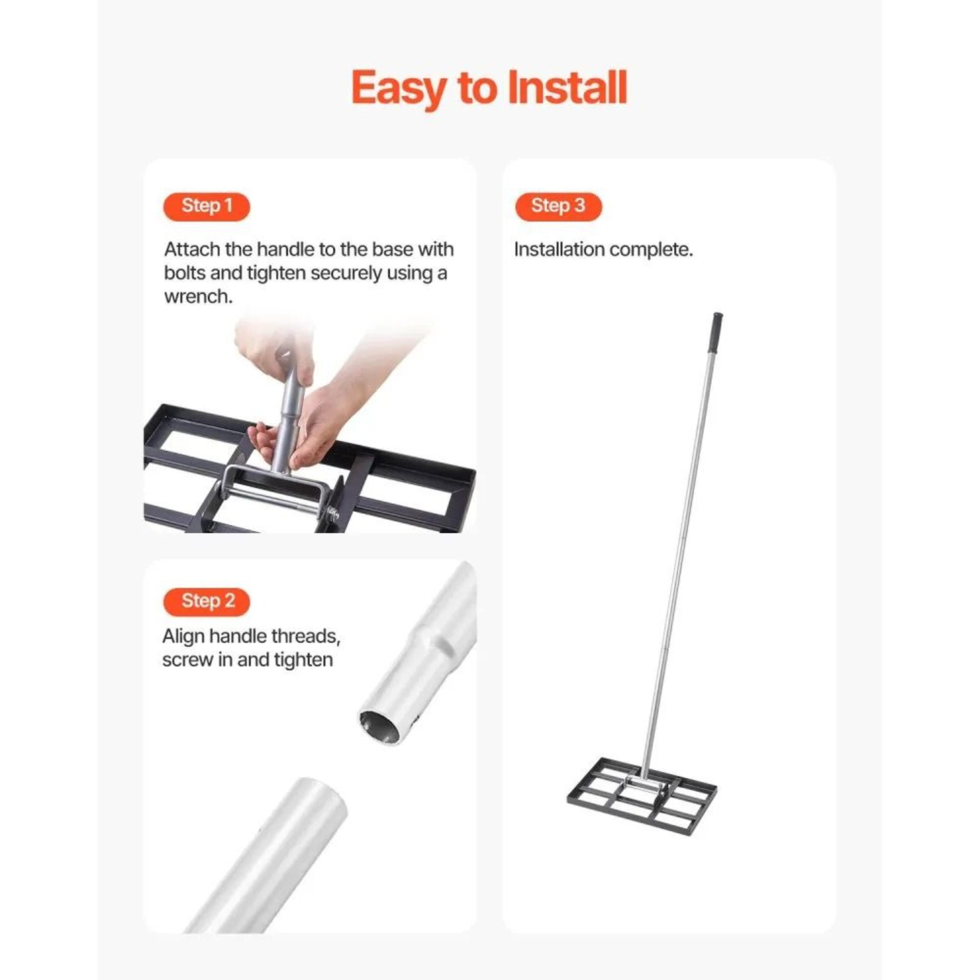 ProGrade Lawn Leveling Rake With Adjustable 78 Inch Handle 4