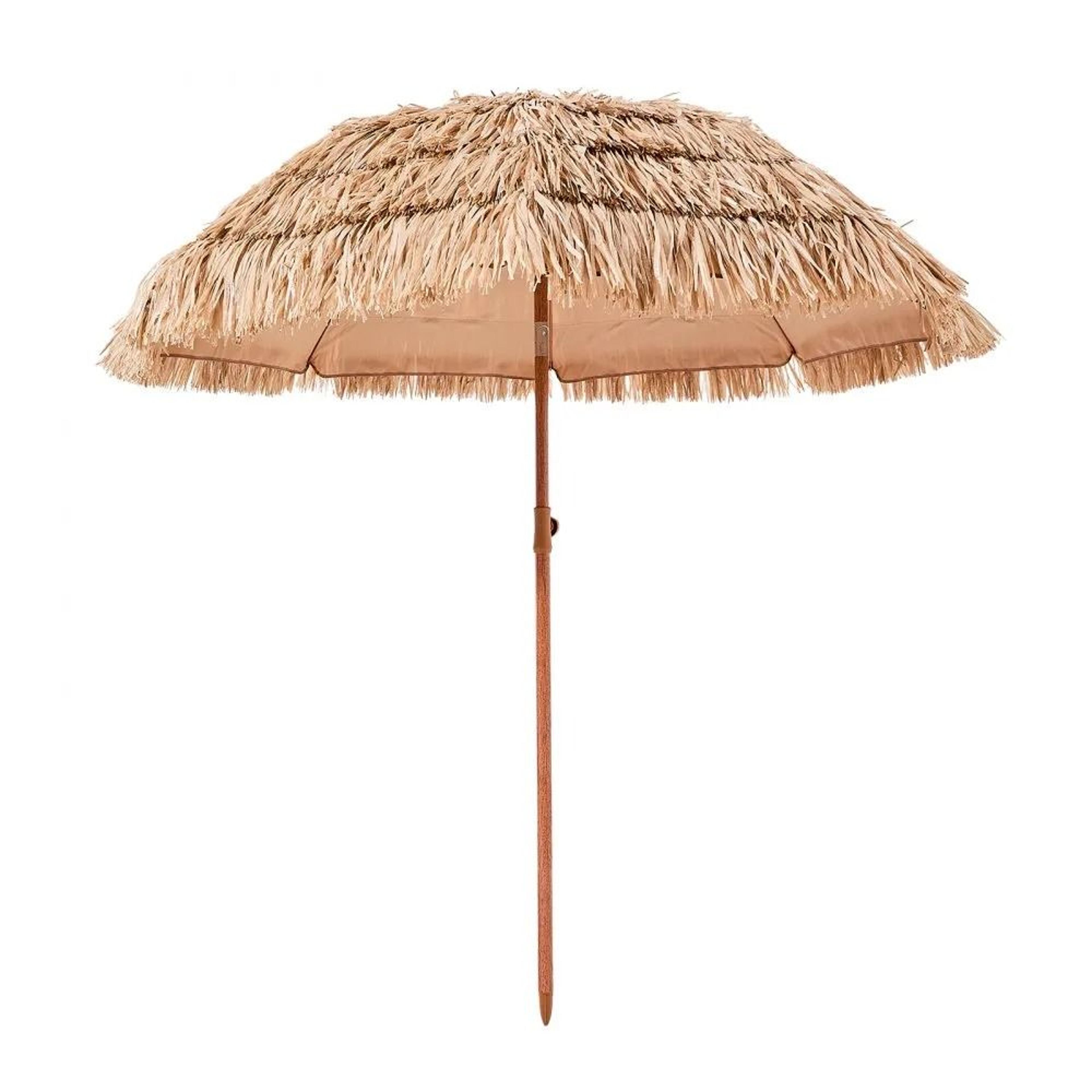 Tropical Shade Tiki Umbrella With Tilt And Portable Thatched Canopy 8