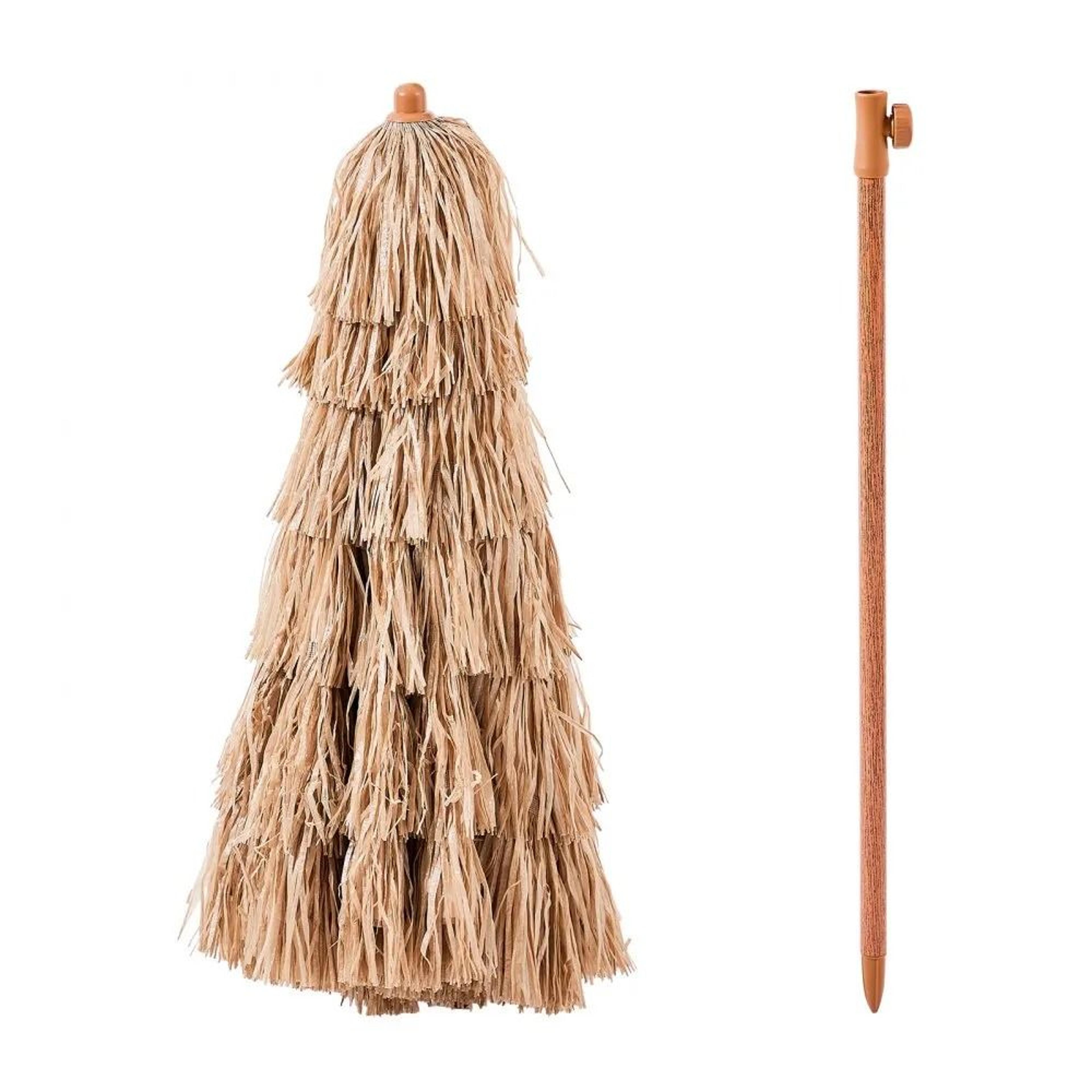 Tropical Shade Tiki Umbrella With Tilt And Portable Thatched Canopy 9