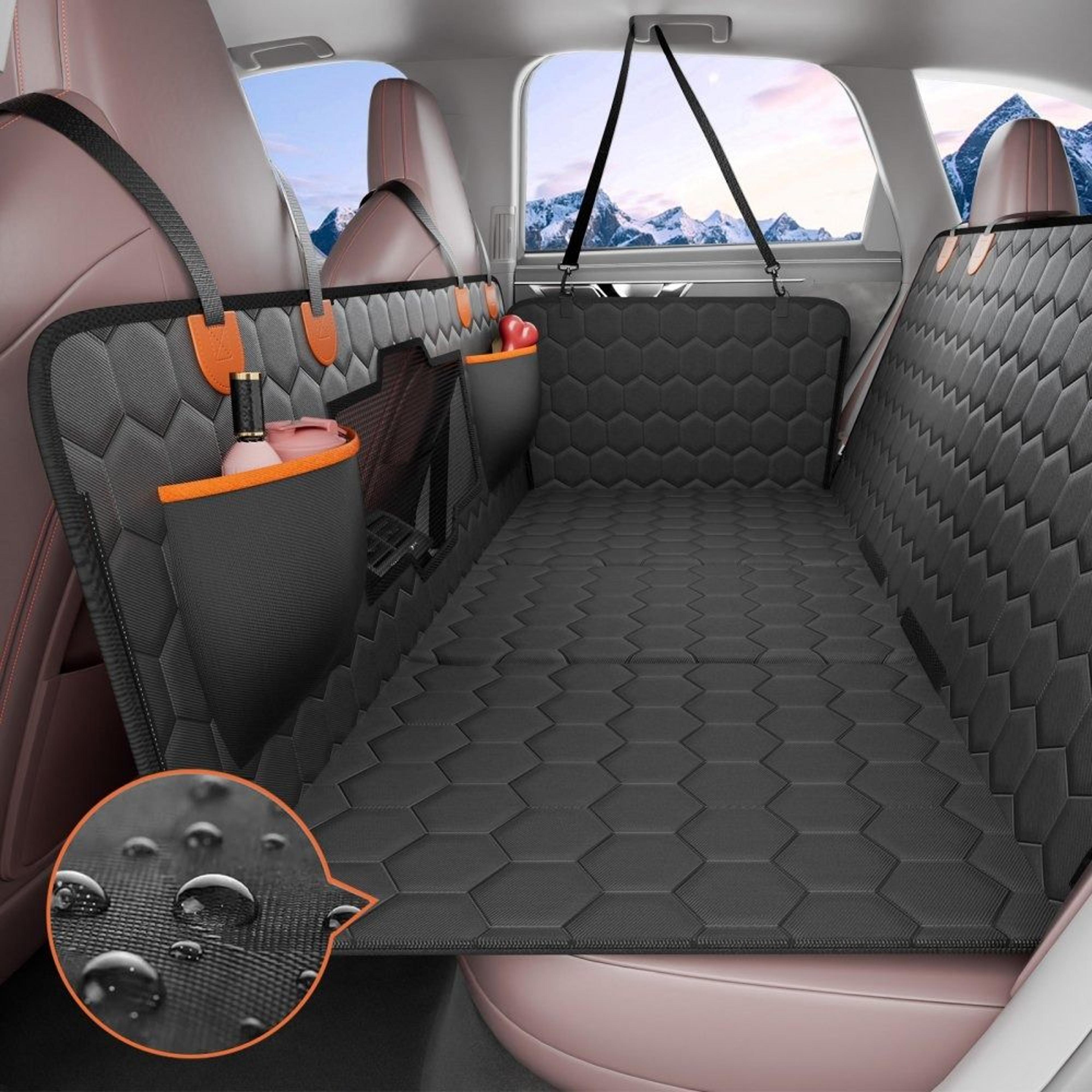 spaciouspaws dog back seat extender and waterproof car seat cover