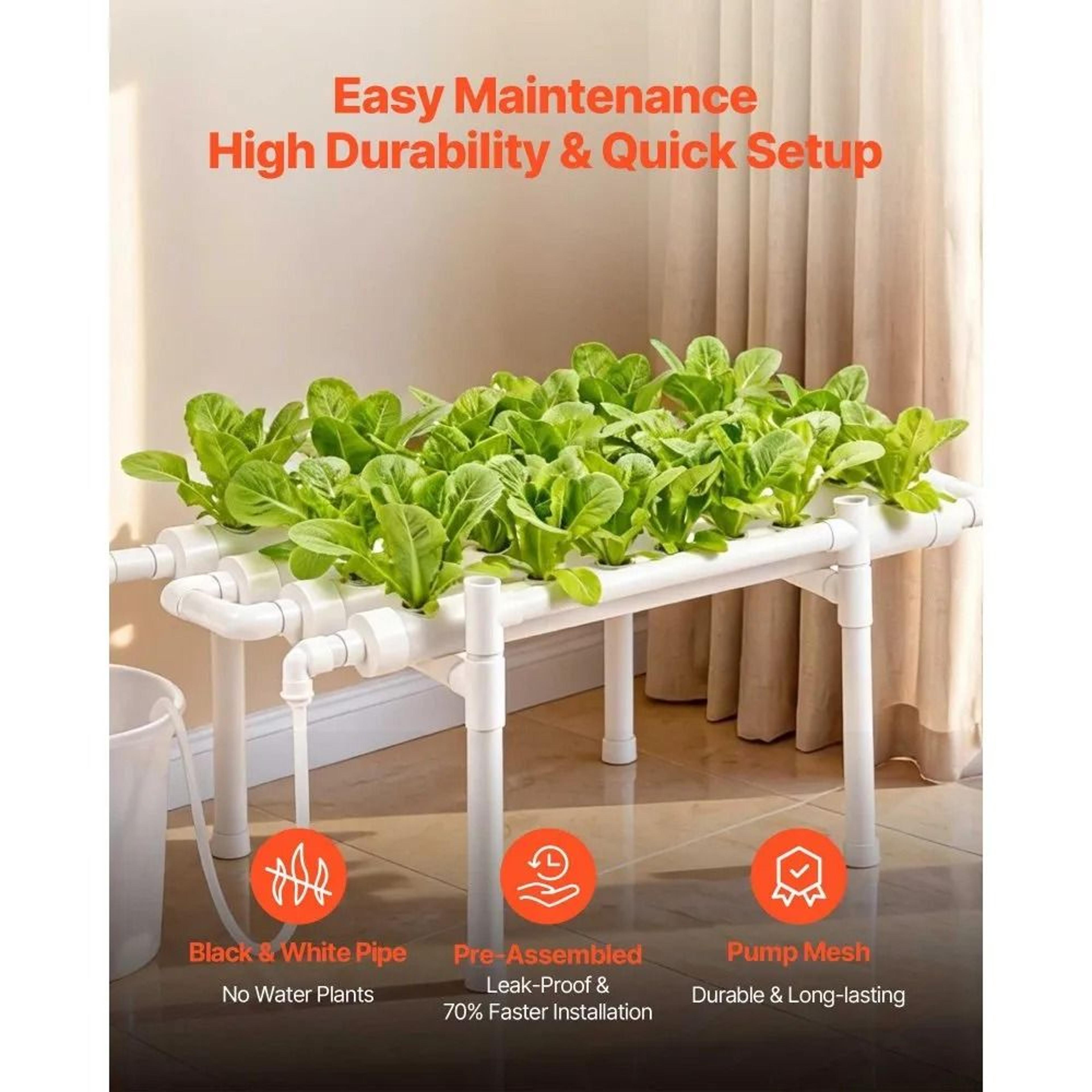 36Site Hydroponic Growing System With Automatic Timed Irrigation 1