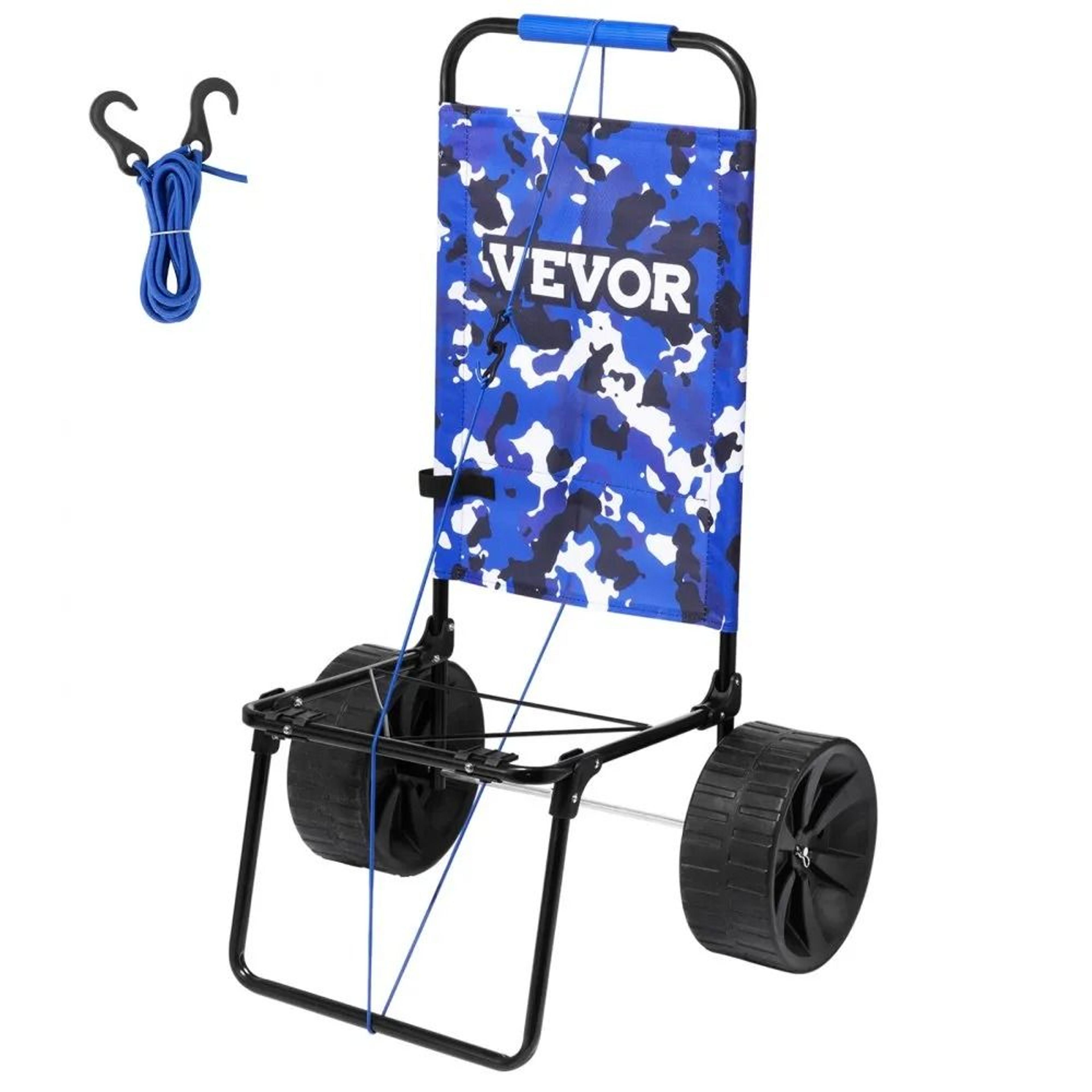 folding beach cart with big wheels and 69 lb capacity