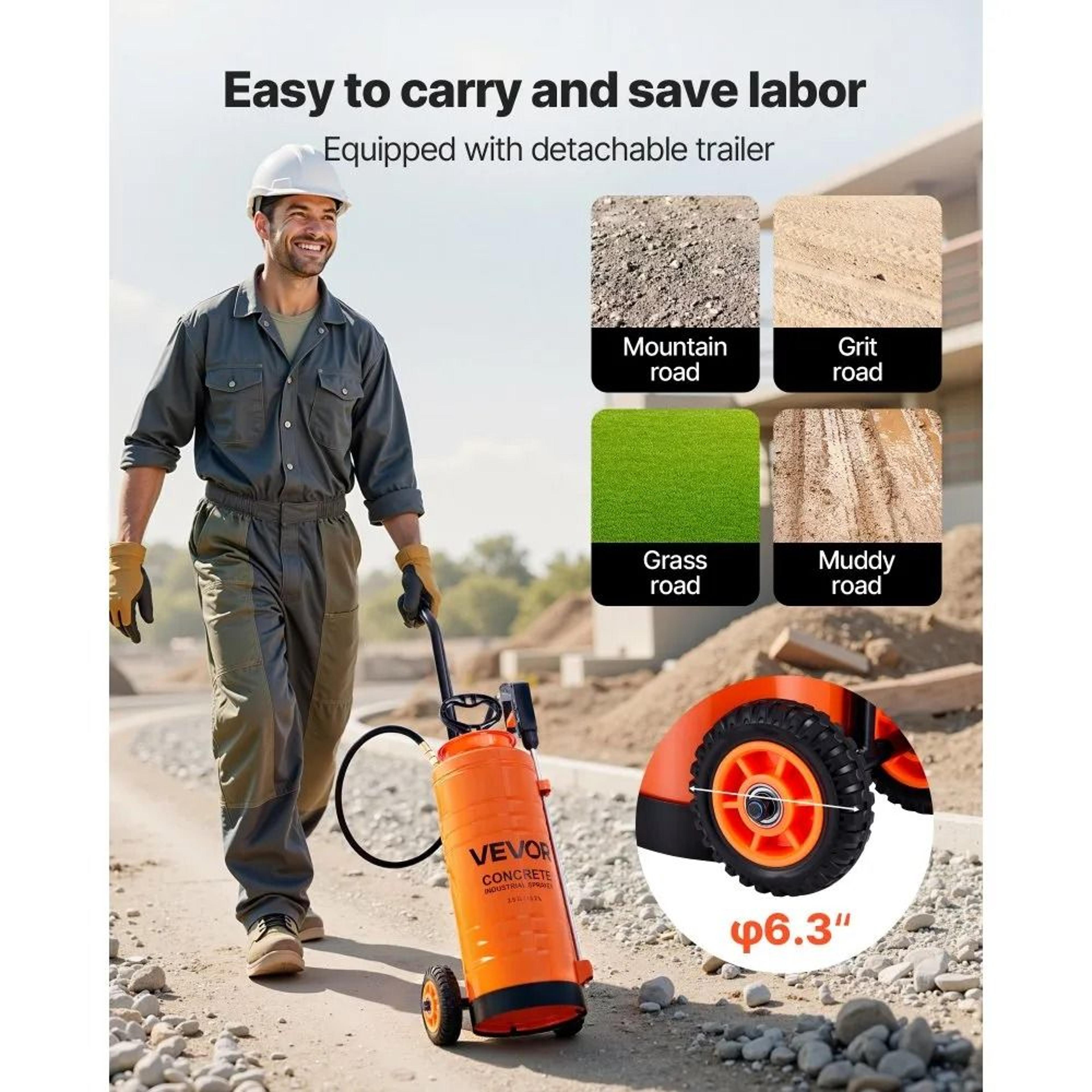 Industrial Stainless Steel Sprayer Cart With 35 Gallon Tank Heavy Duty Pump Sprayer 3