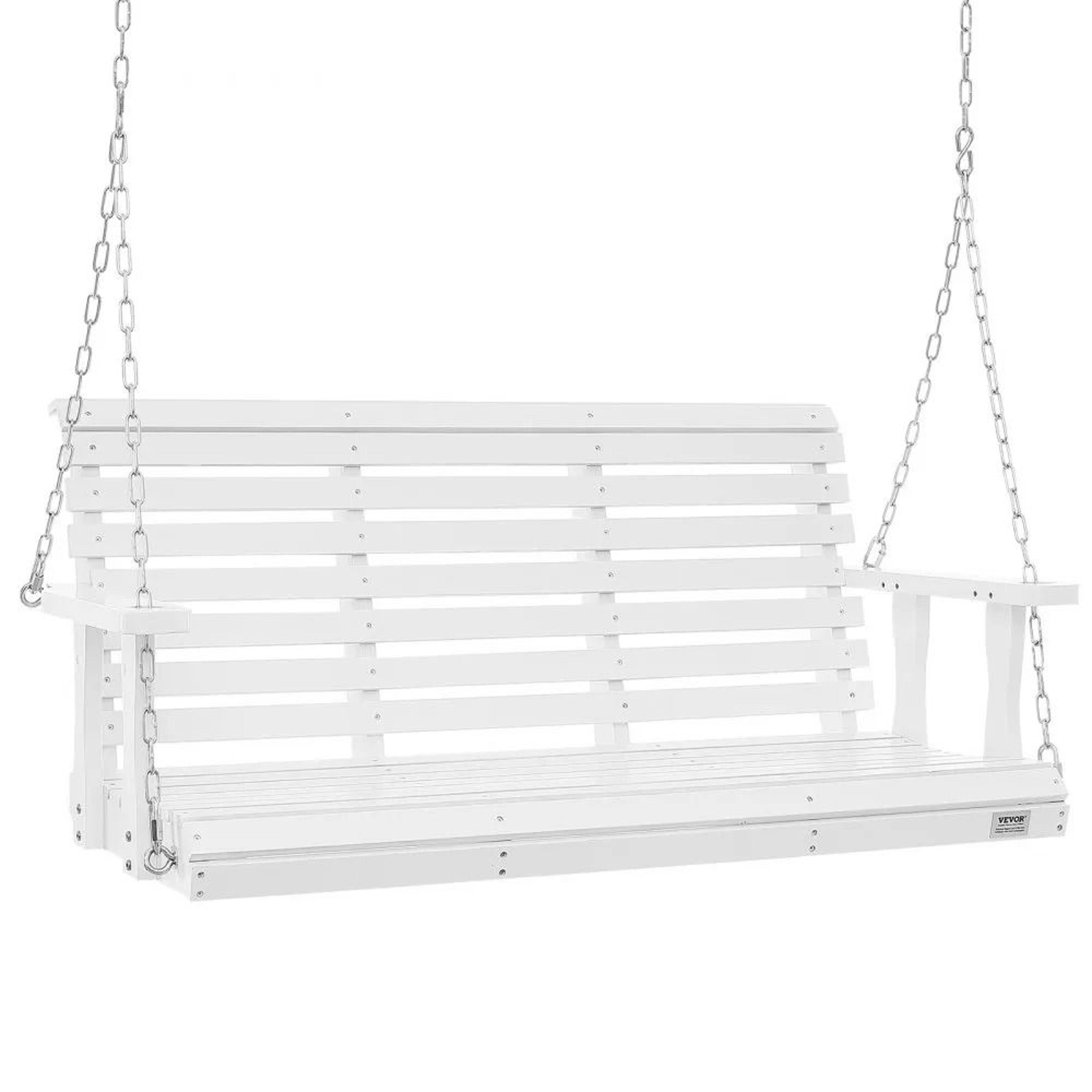 wooden porch swing 4.5 ft outdoor patio bench swing with 880 lbs capacity