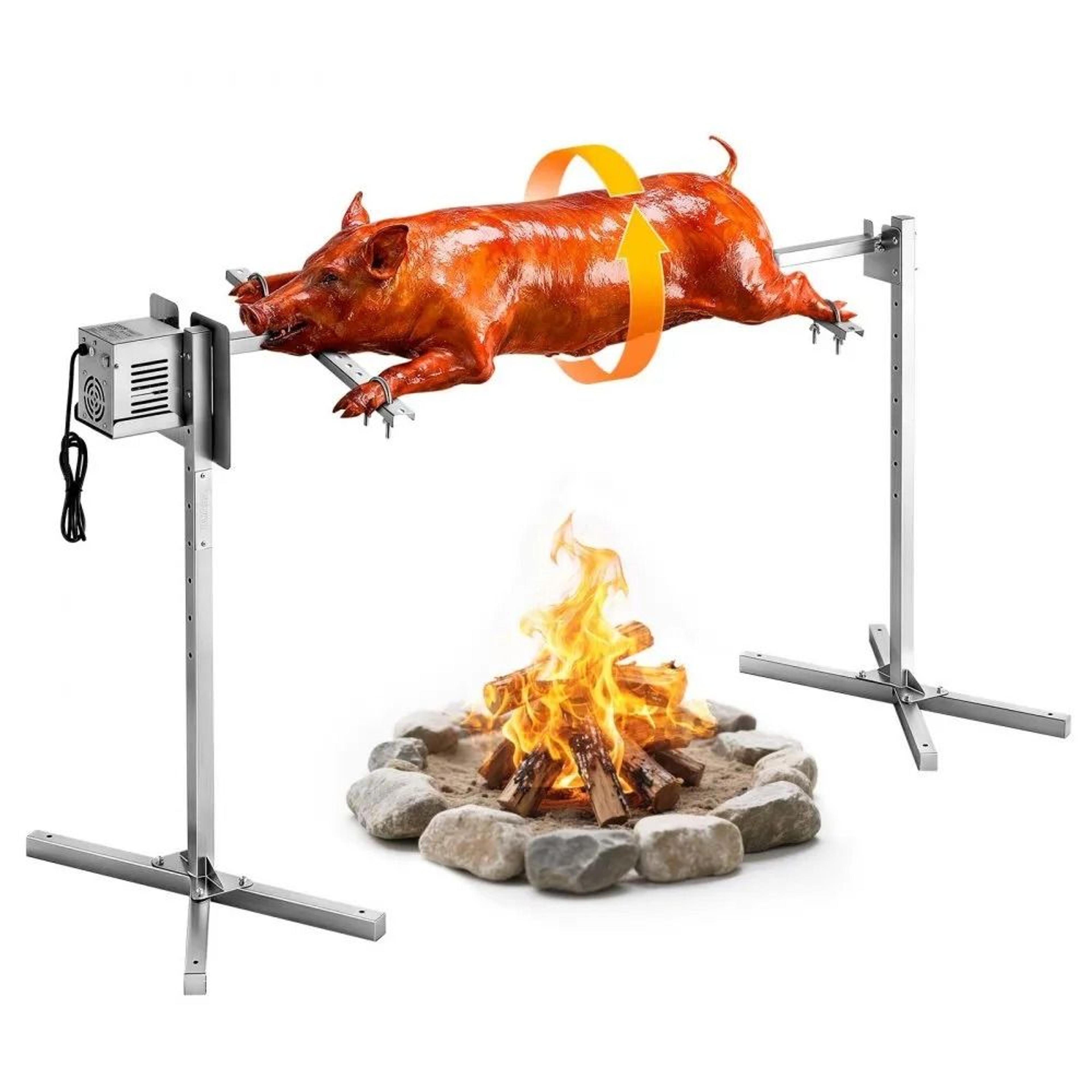 88 lb heavy duty electric rotisserie grill kit