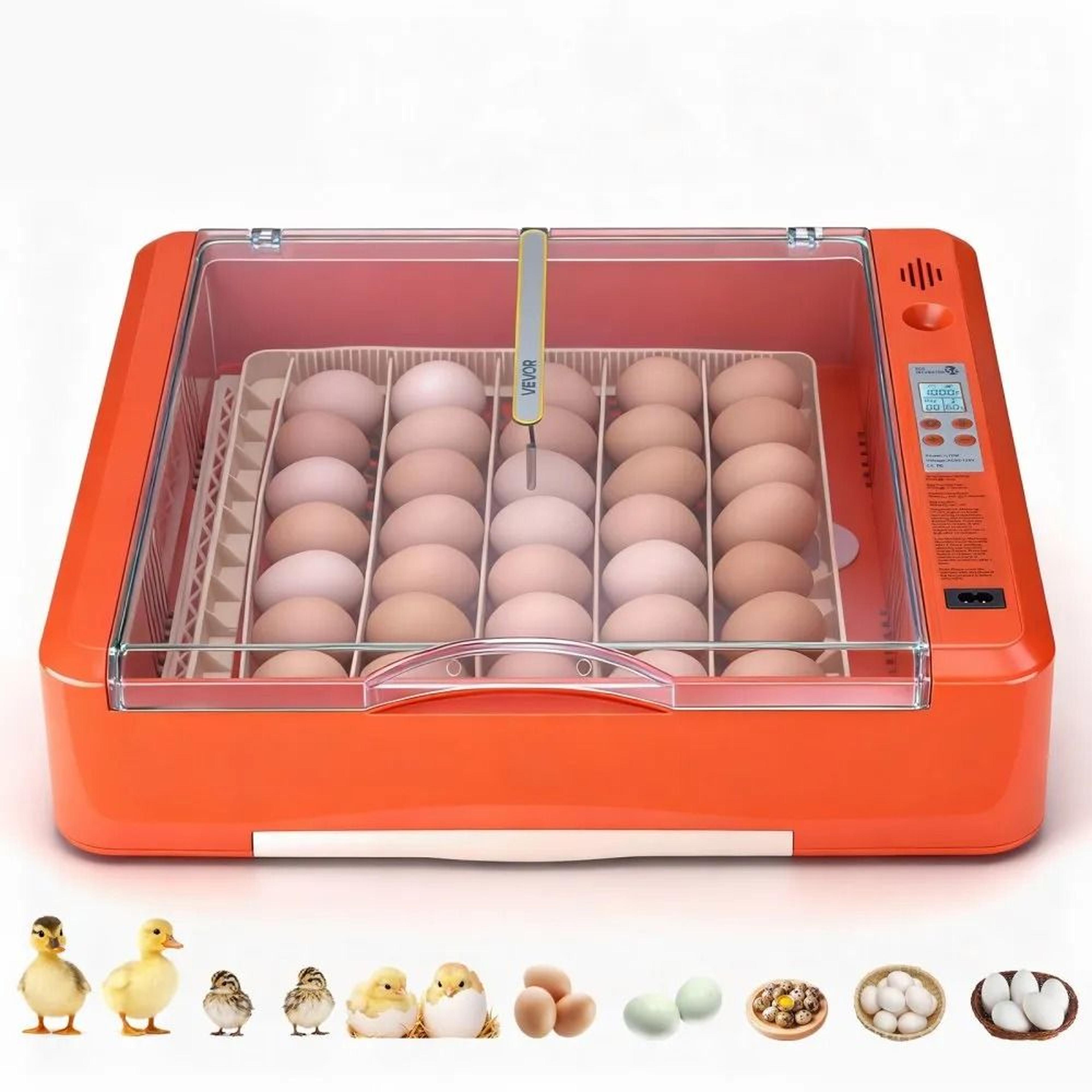 smart 36 egg incubator with automatic turner and led candler