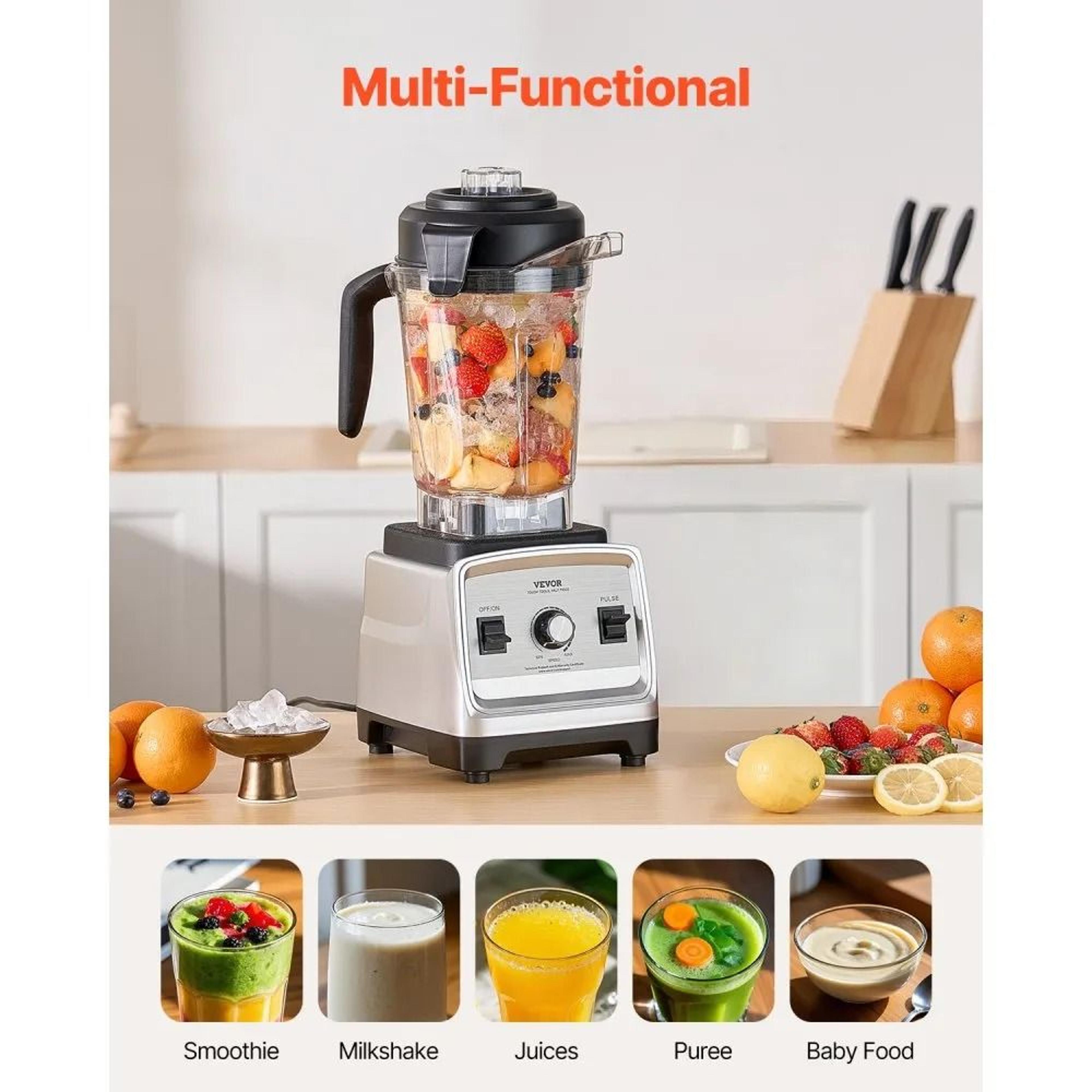 Professional 1400W Blender For Smoothies With 85 Oz Large Capacity Food Processor 5