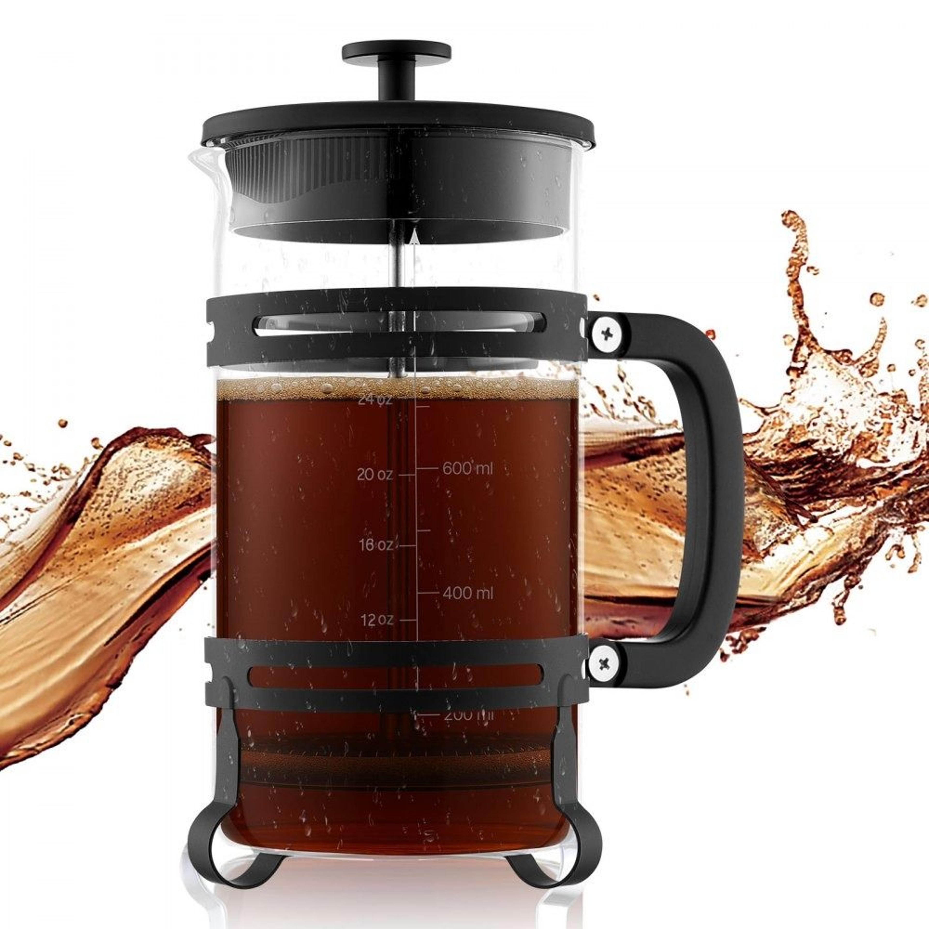 34 oz french press coffee maker with borosilicate glass and stainless steel filter