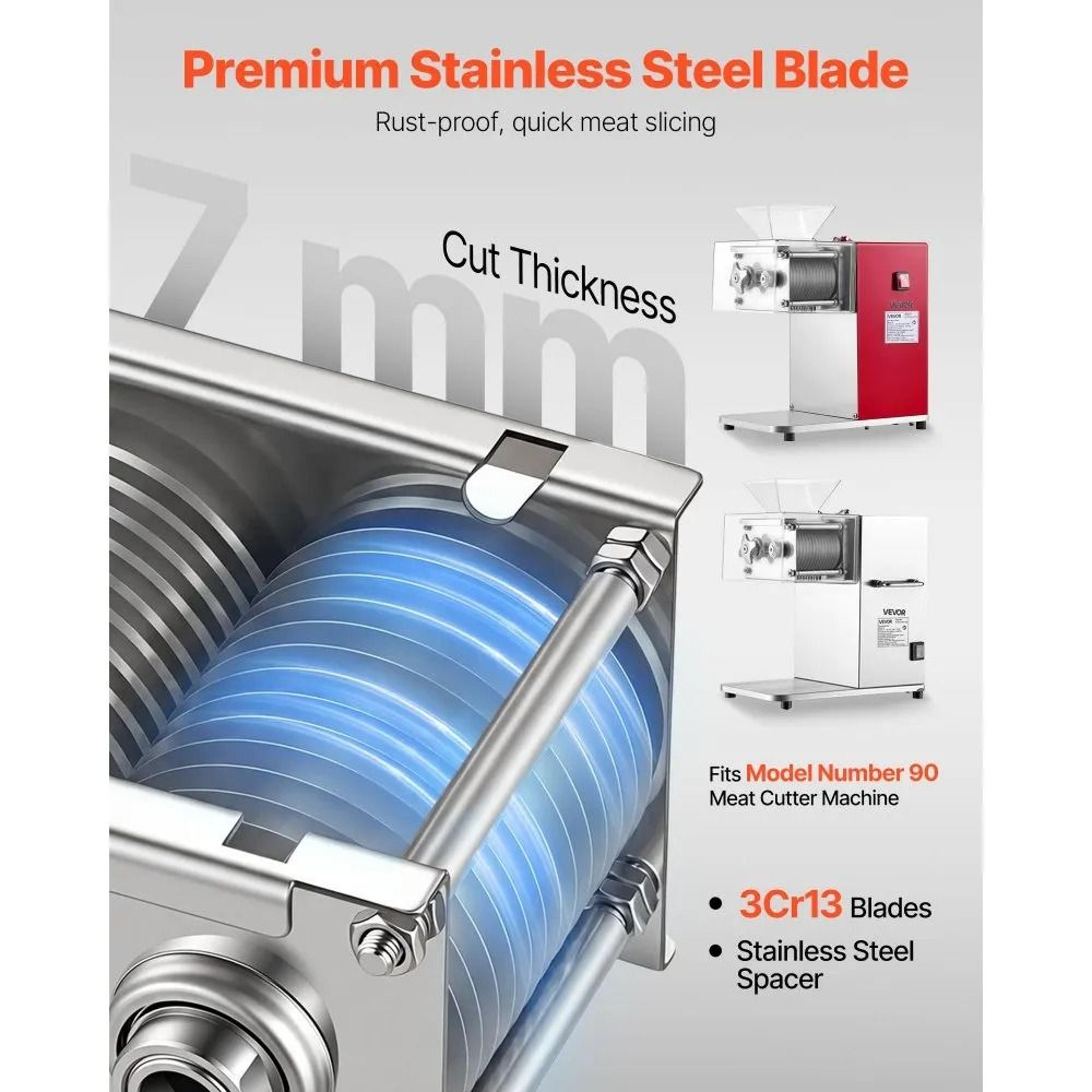 7 Mm Commercial Meat Cutter Replacement Blade For Model 90 1