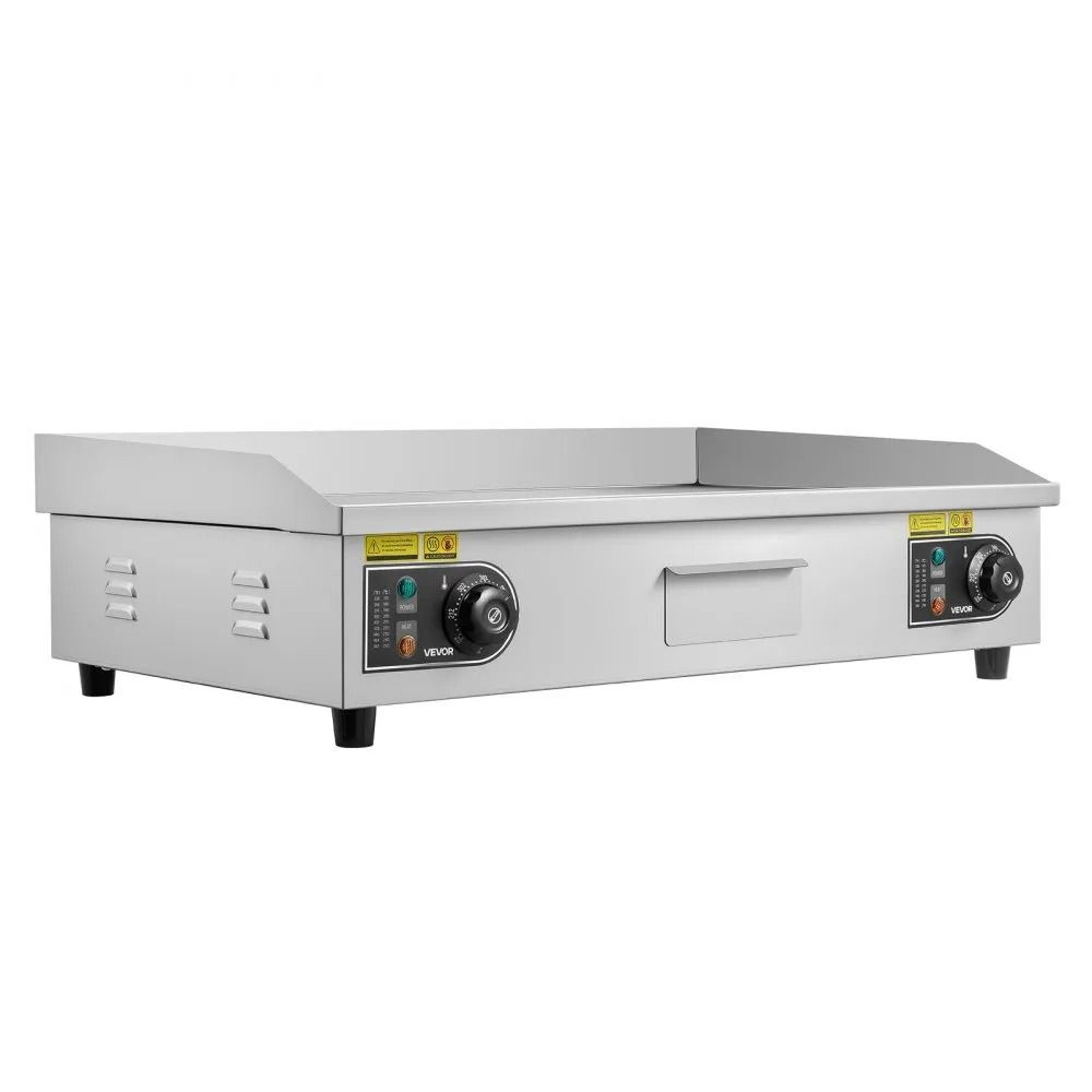 Commercial Electric Griddle 4400W Half Grooved Countertop Flat Top Grill 7