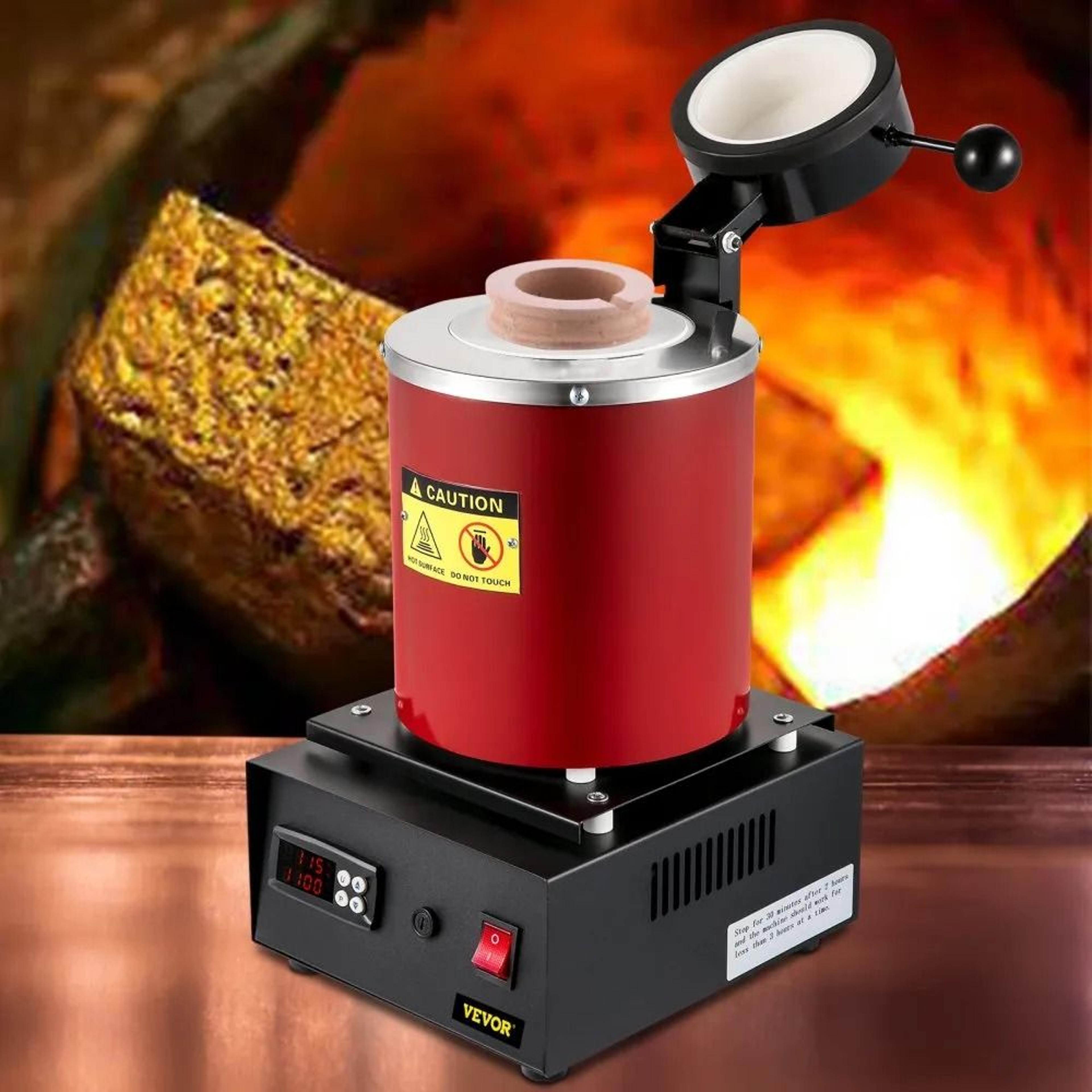3KG Gold Melting Furnace With Digital PID Control And Complete Crucible Kit 5