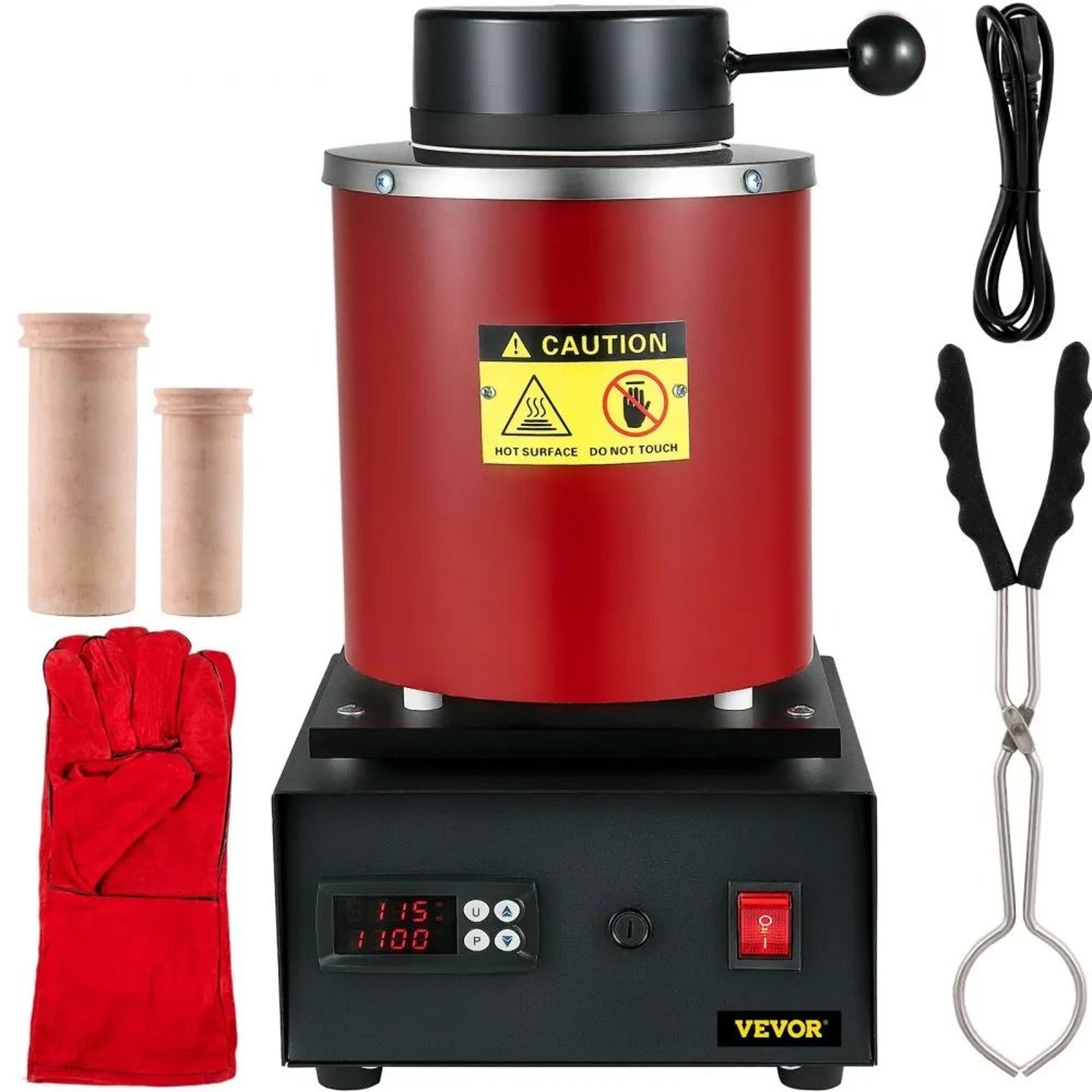 3kg gold melting furnace with digital pid control and complete crucible kit
