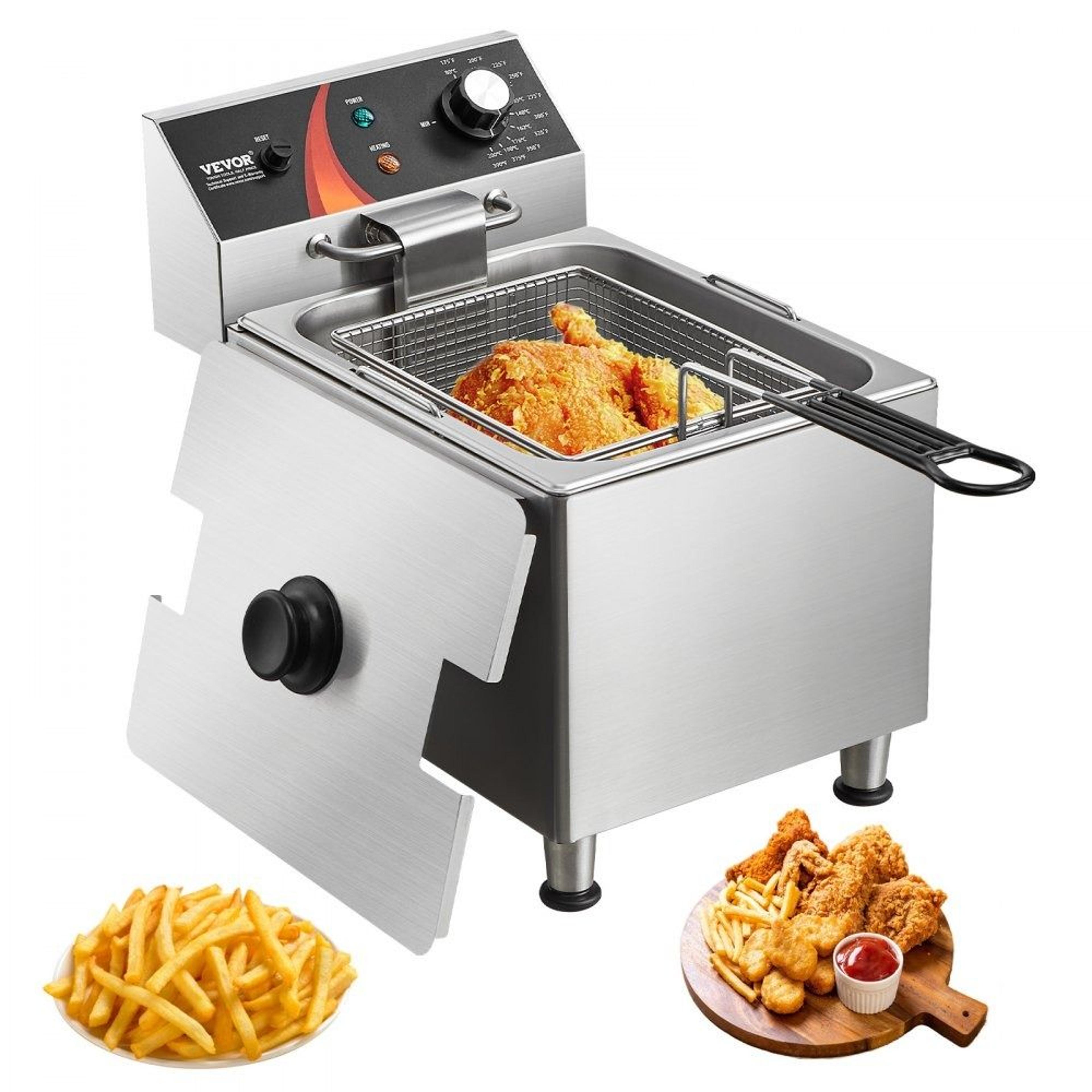 12qt commercial electric deep fryer with basket and temperature control