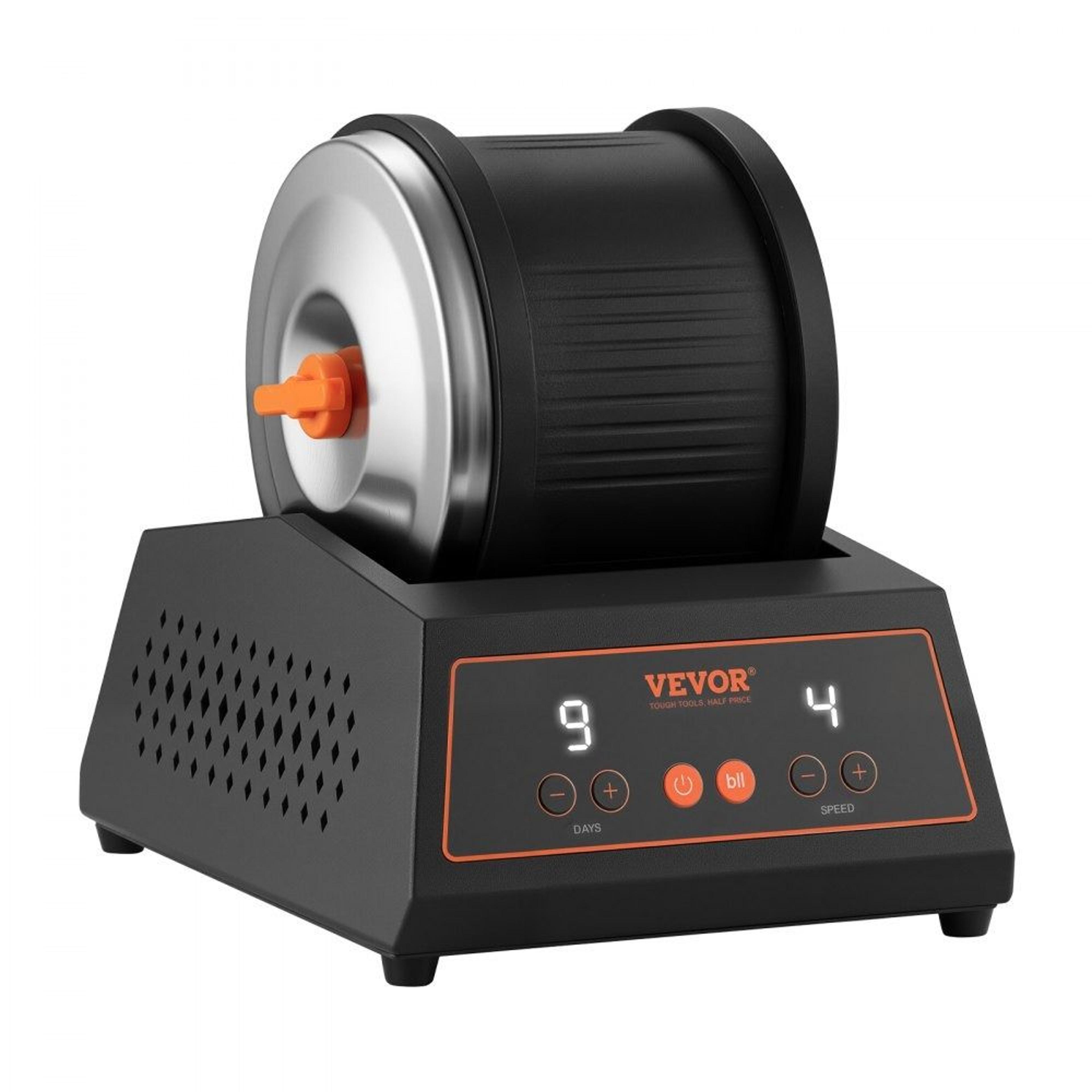 4 lb quiet rock tumbler kit with 4 speeds and 9 day timer