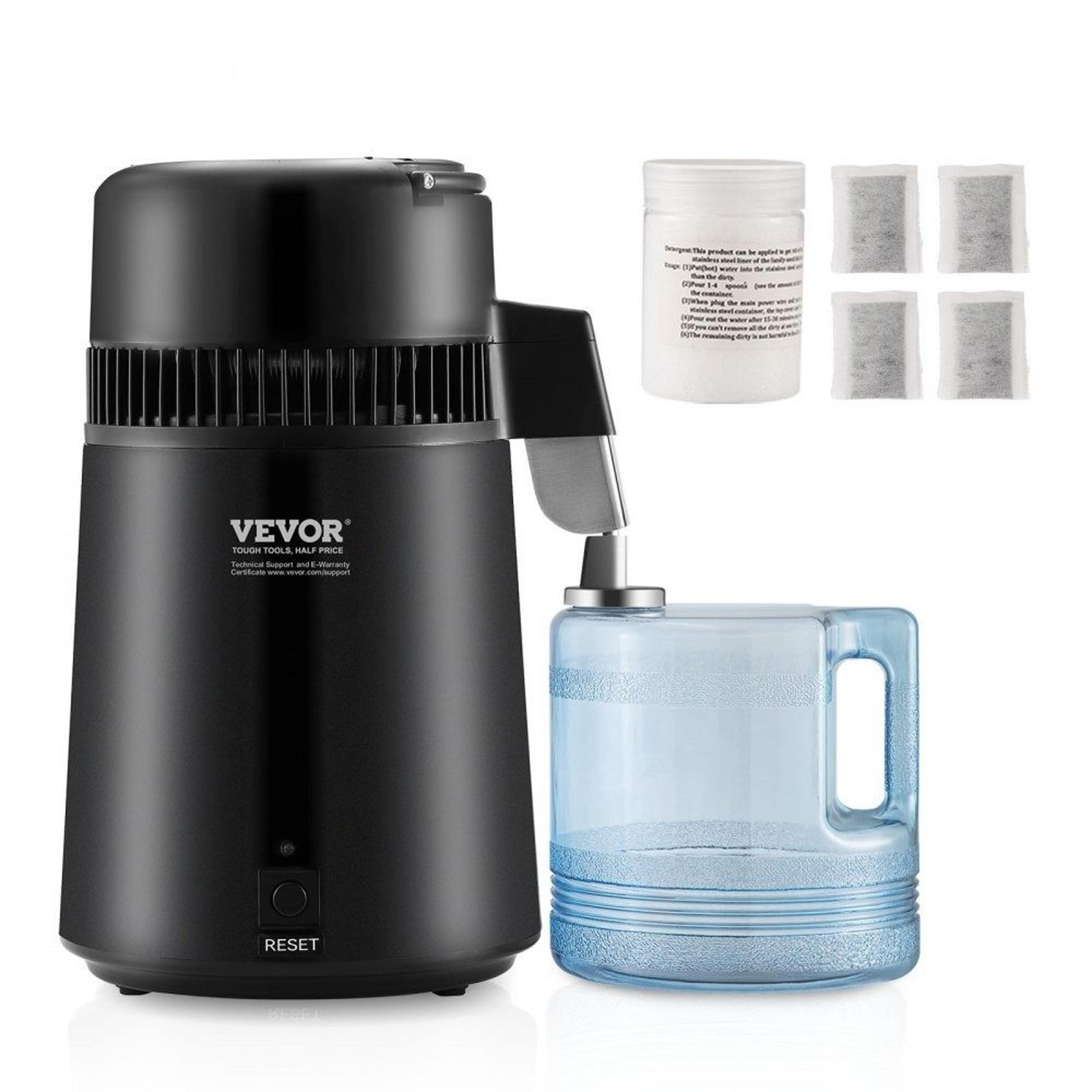 countertop water distiller with stainless steel interior