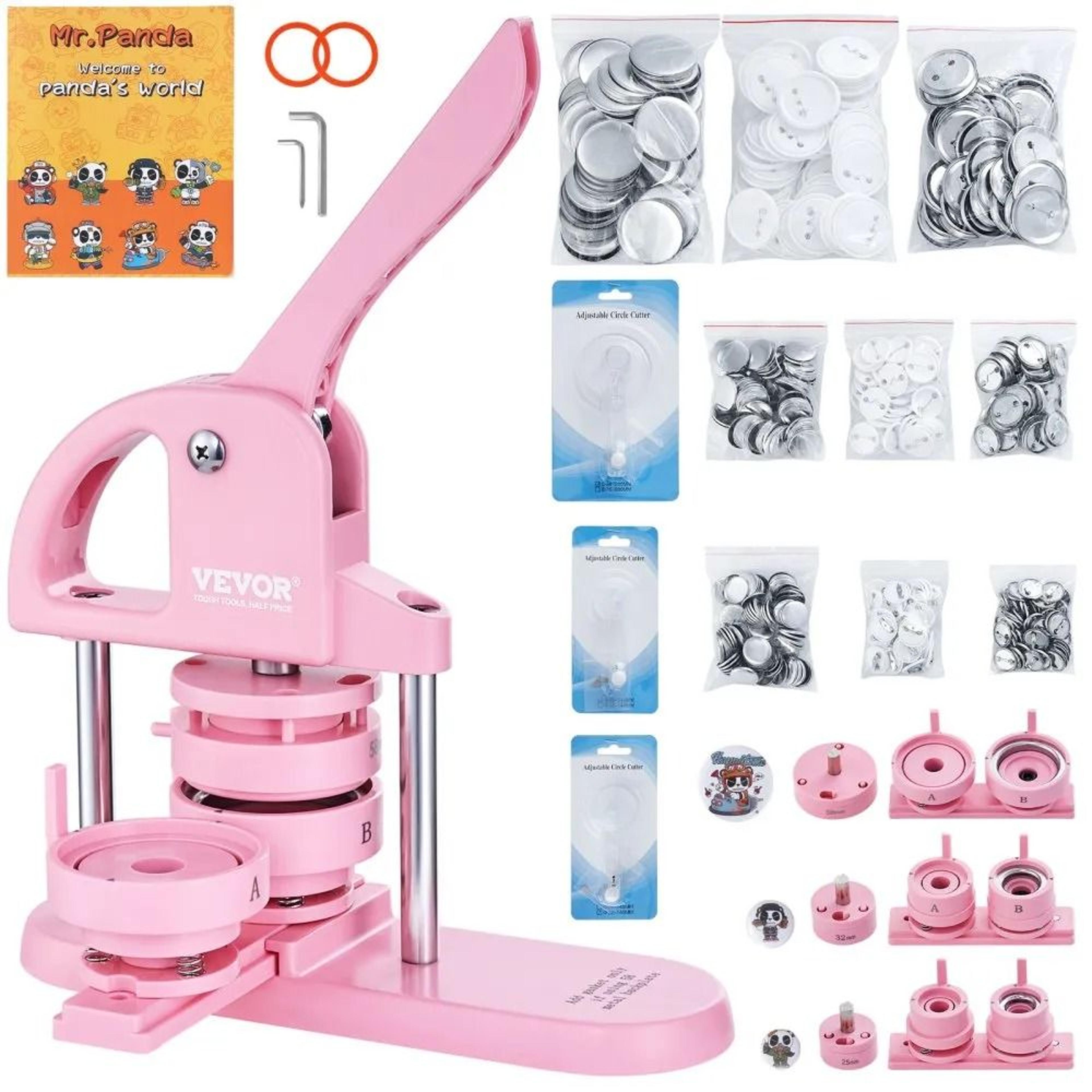 3 in 1 button maker machine diy pin badge maker kit with 300 parts