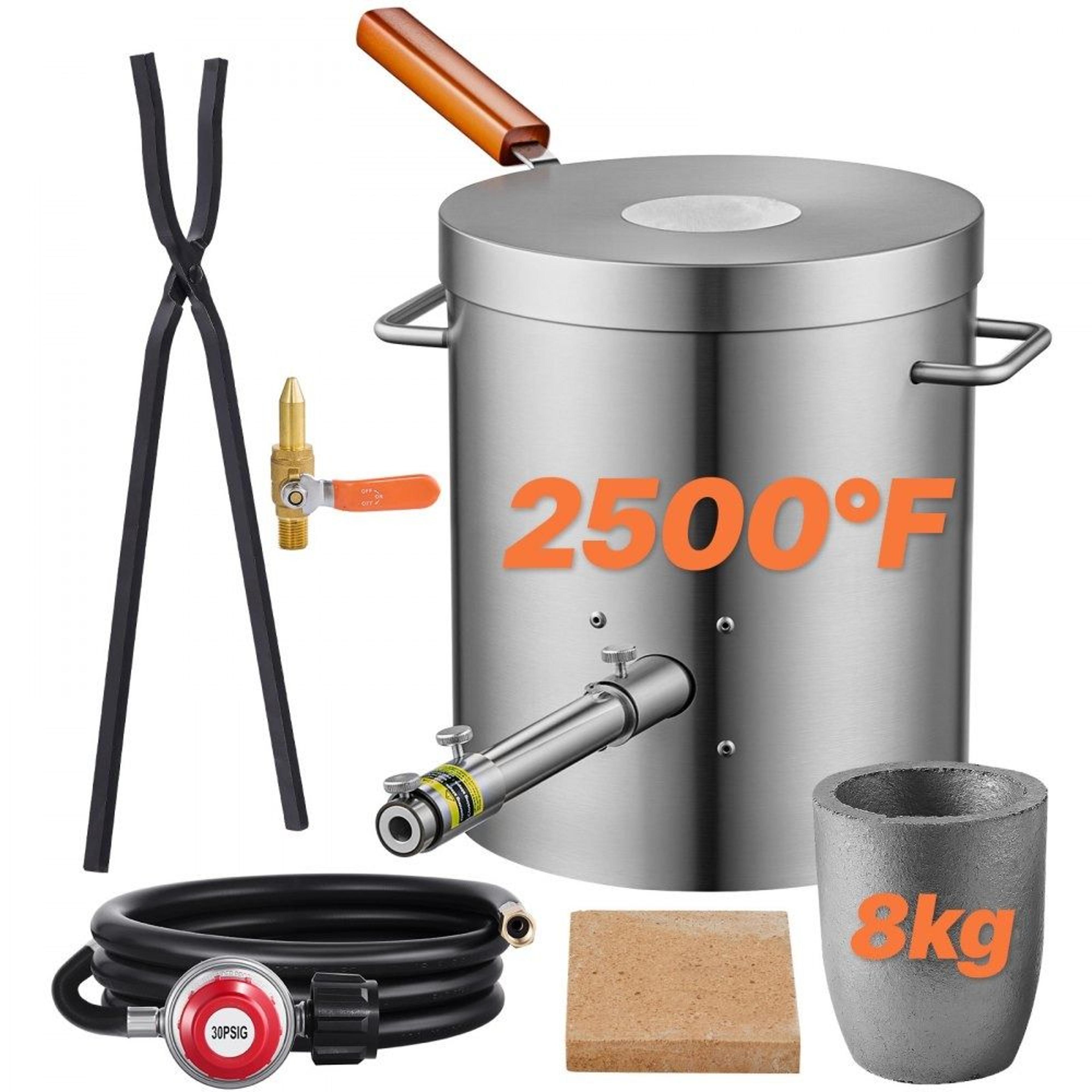propane melting furnace kit 8kg metal smelting furnace for gold silver copper aluminum