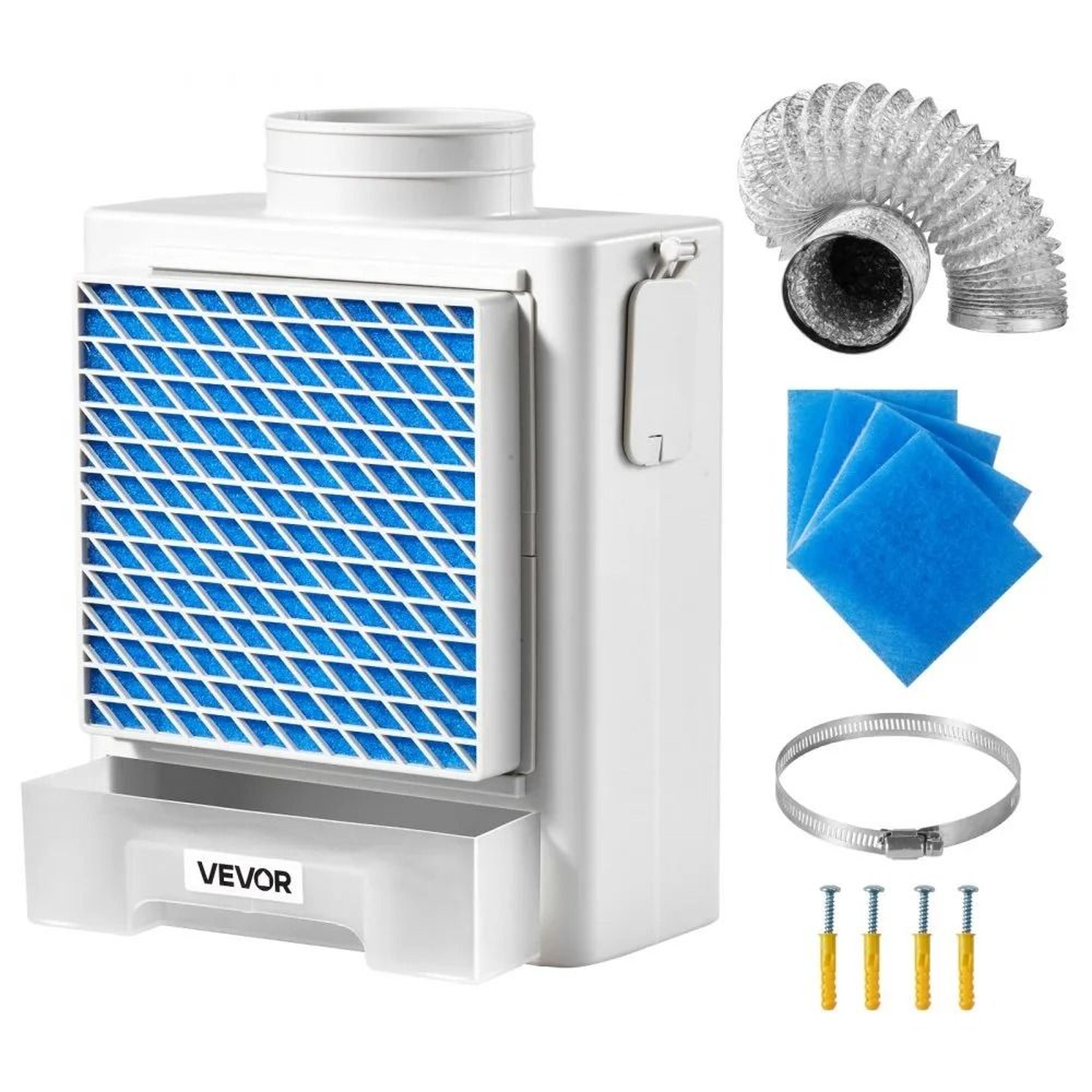 3-in-1 indoor dryer vent kit with water filter box and smart heat alert