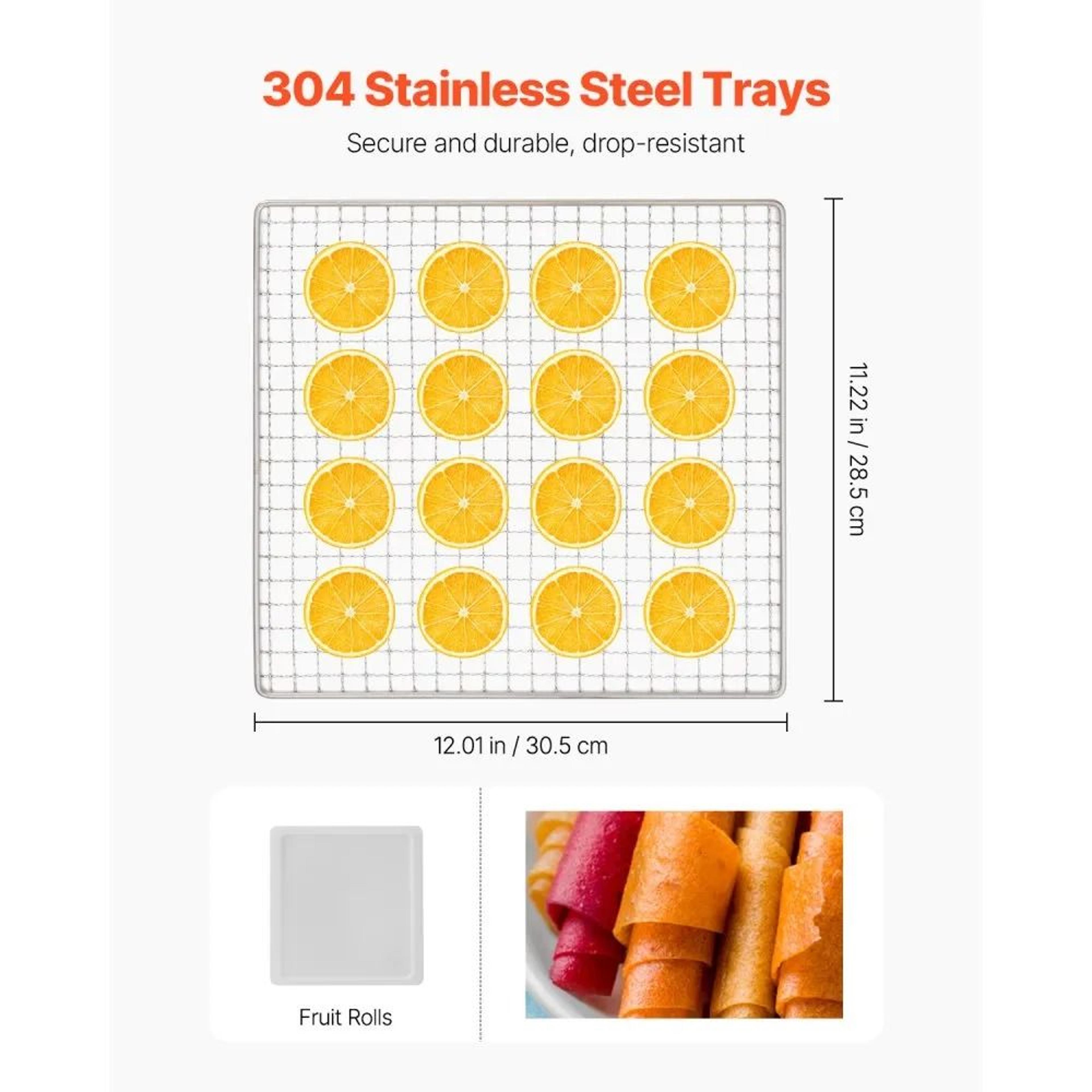 10 Tray Stainless Steel Food Dehydrator Machine With 1000W Power For Jerky Fruit And Vegetable Dryi 5
