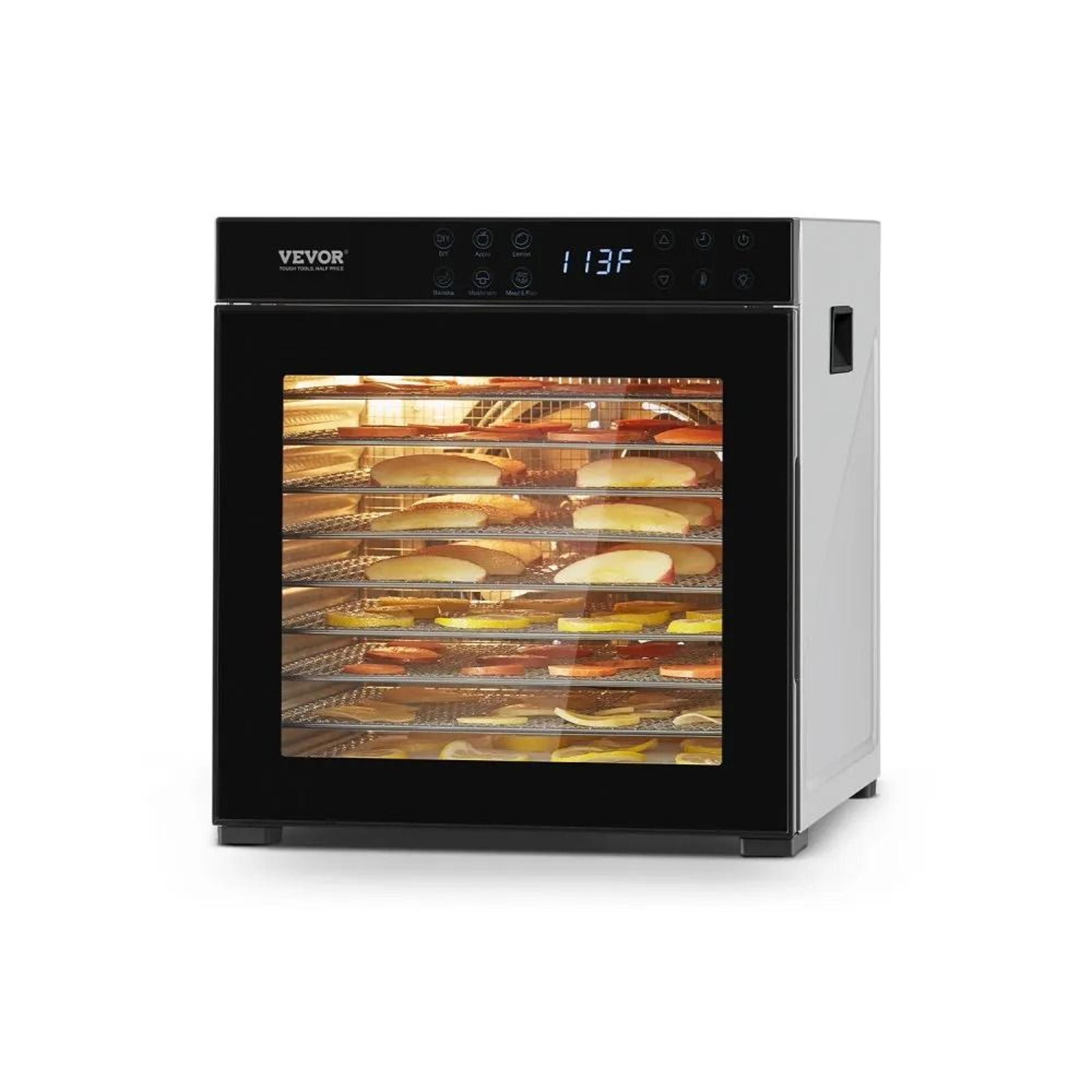 10 tray stainless steel food dehydrator machine with 1000w power for jerky fruit and vegetable drying