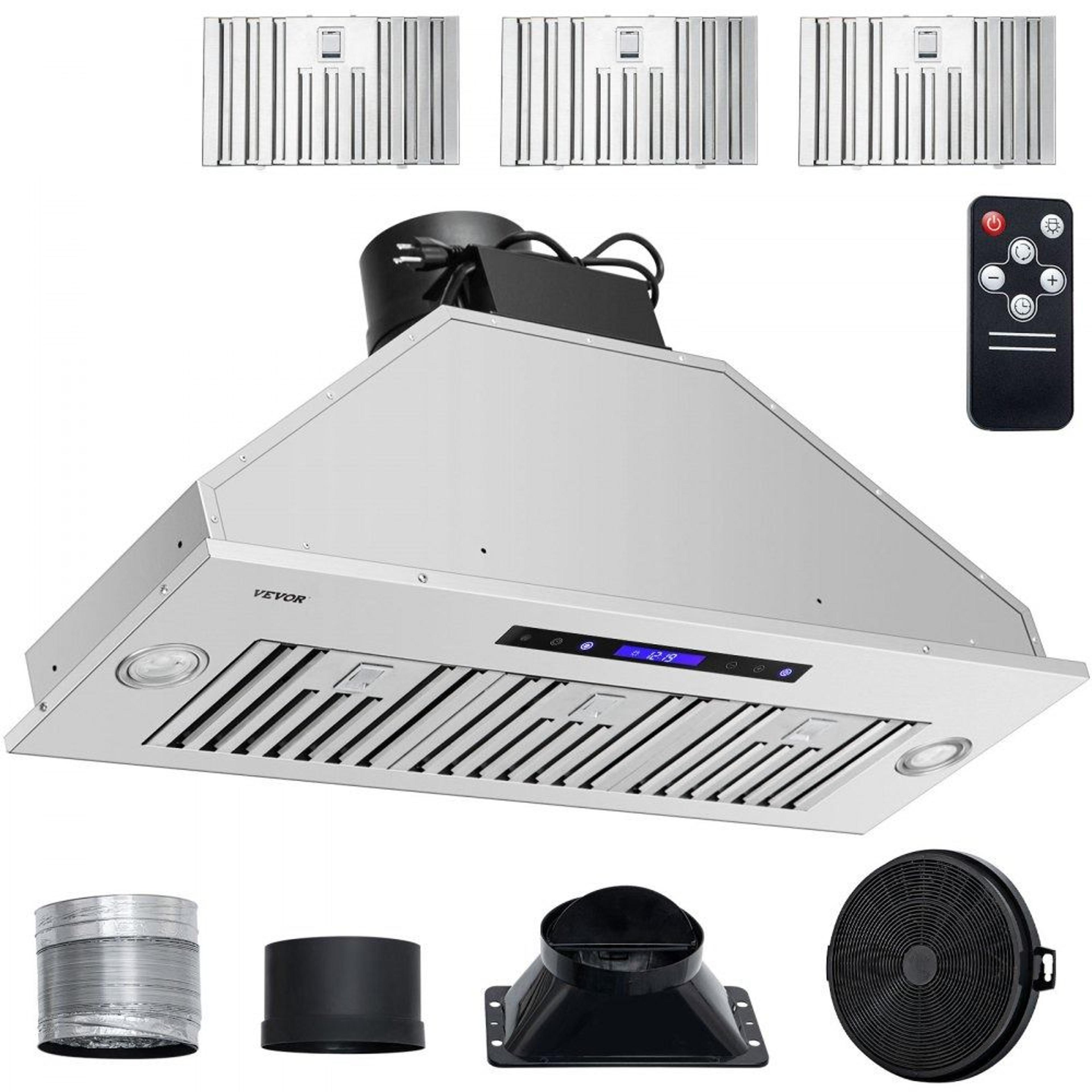 36 inch 900cfm stainless steel insert range hood with touch control