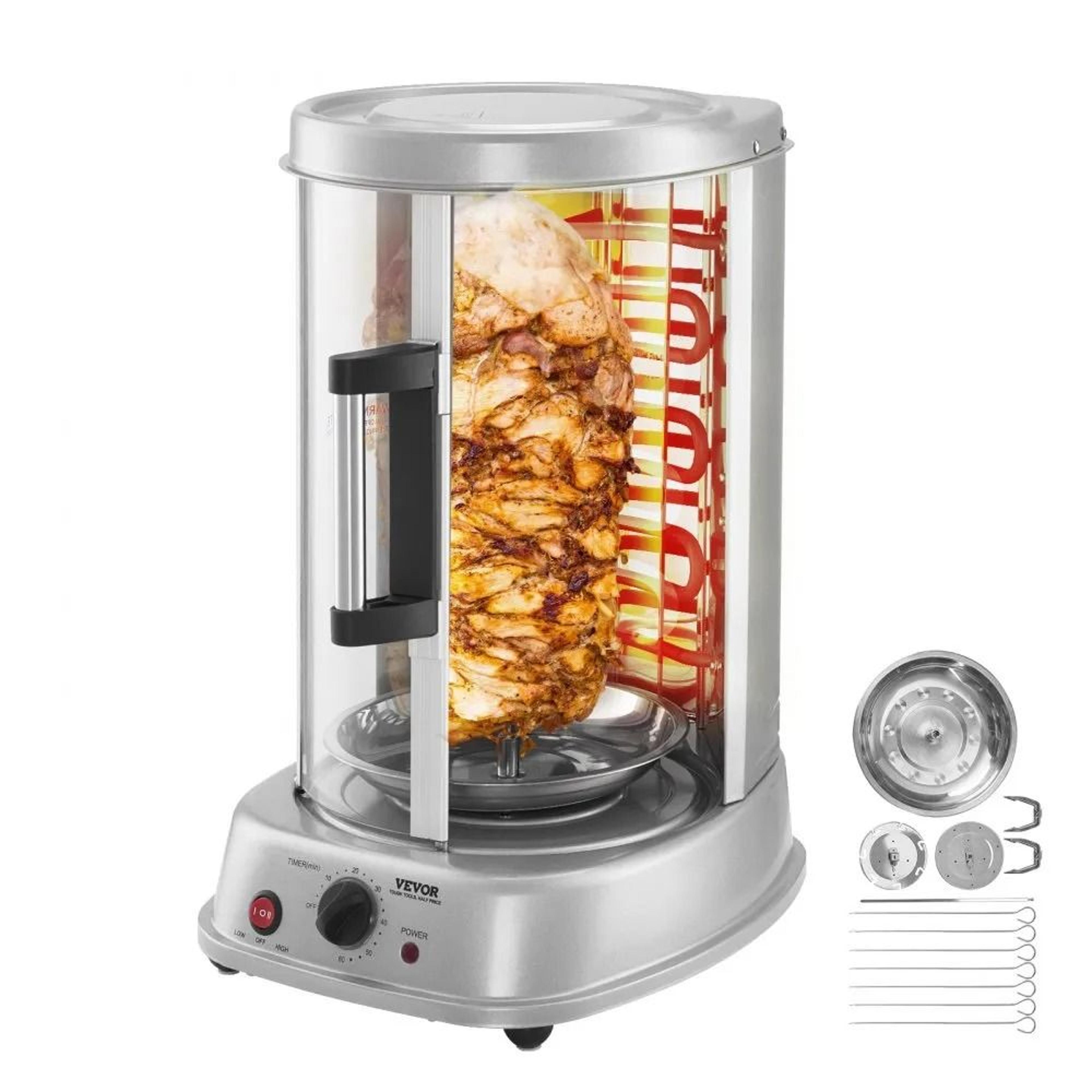 shawarma grill machine stainless steel vertical gyro rotisserie cooker
