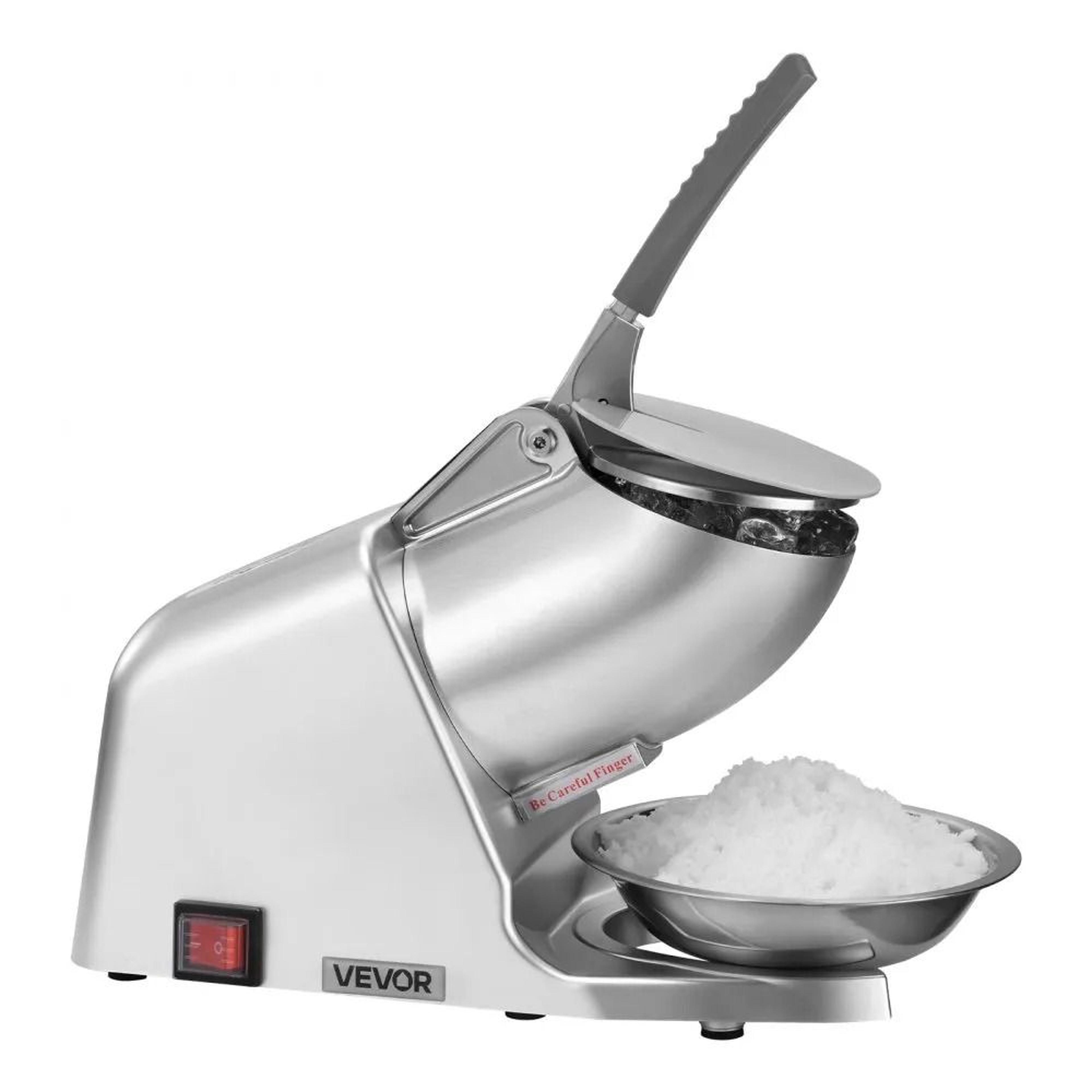 Commercial Ice Crusher Machine 286lbsh Electric Snow Cone Maker With Stainless Steel Shaved Ice Bla 9