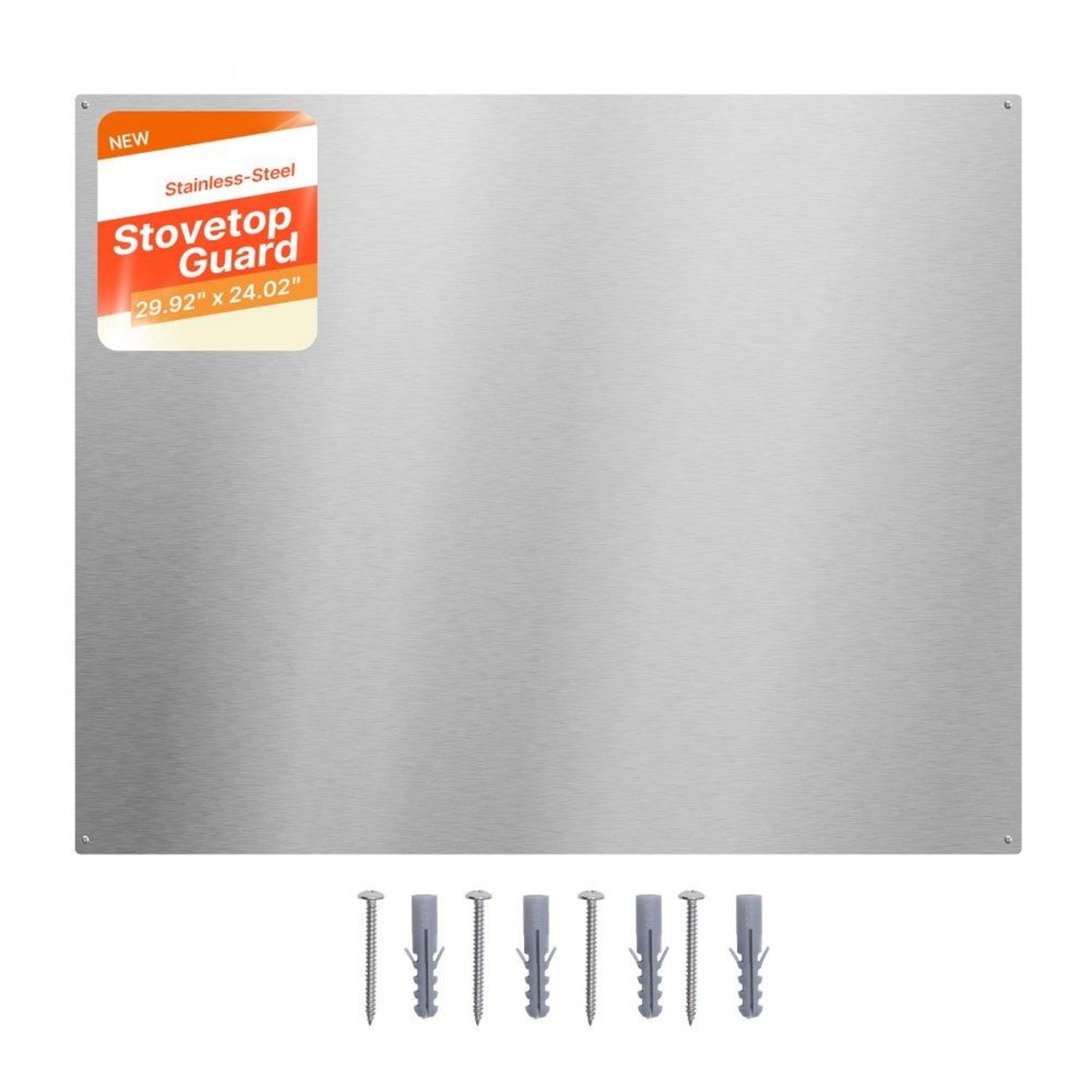 stainless steel stove backsplash wall shield splatter guard panel