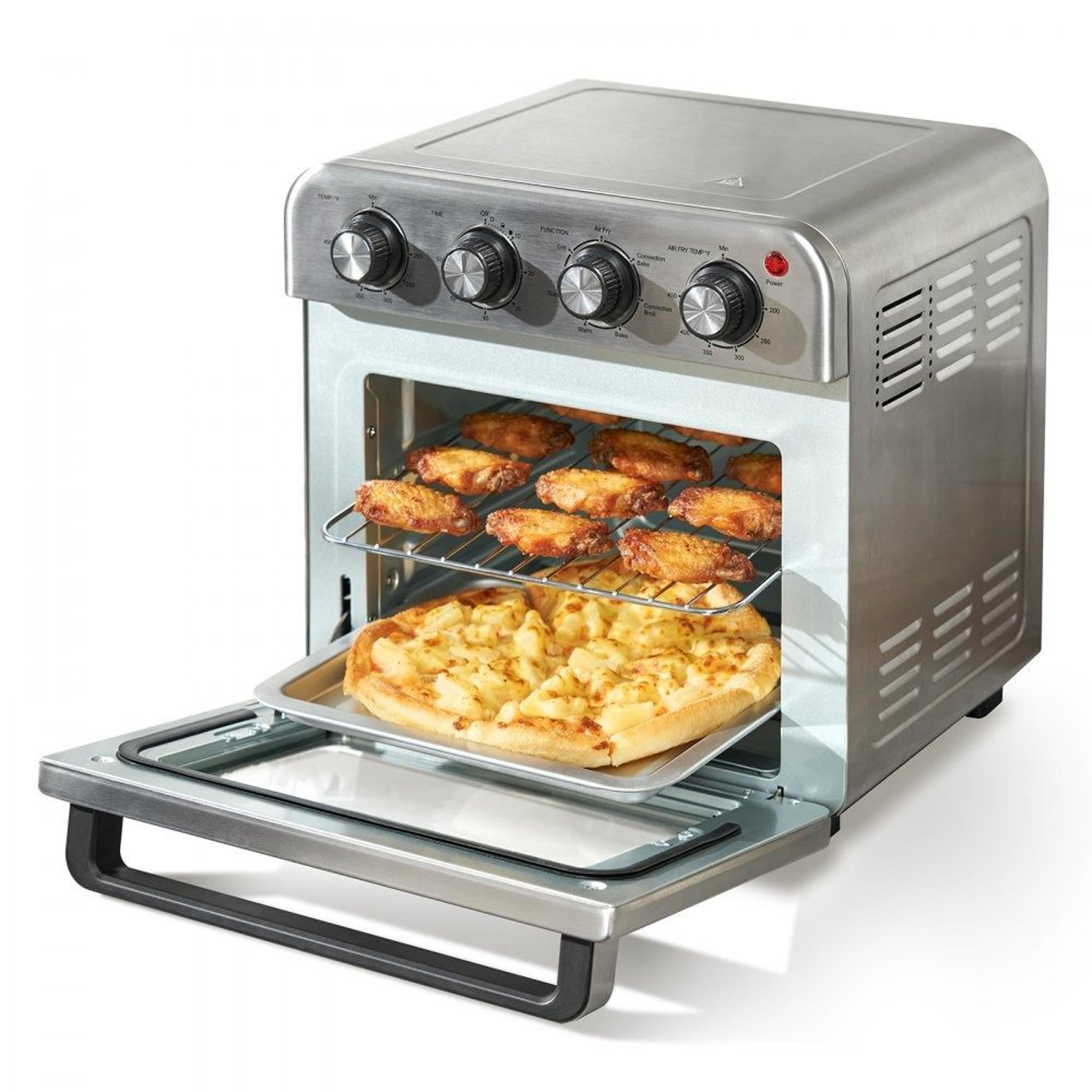 7 in 1 air fryer toaster oven countertop convection oven 18l stainless steel