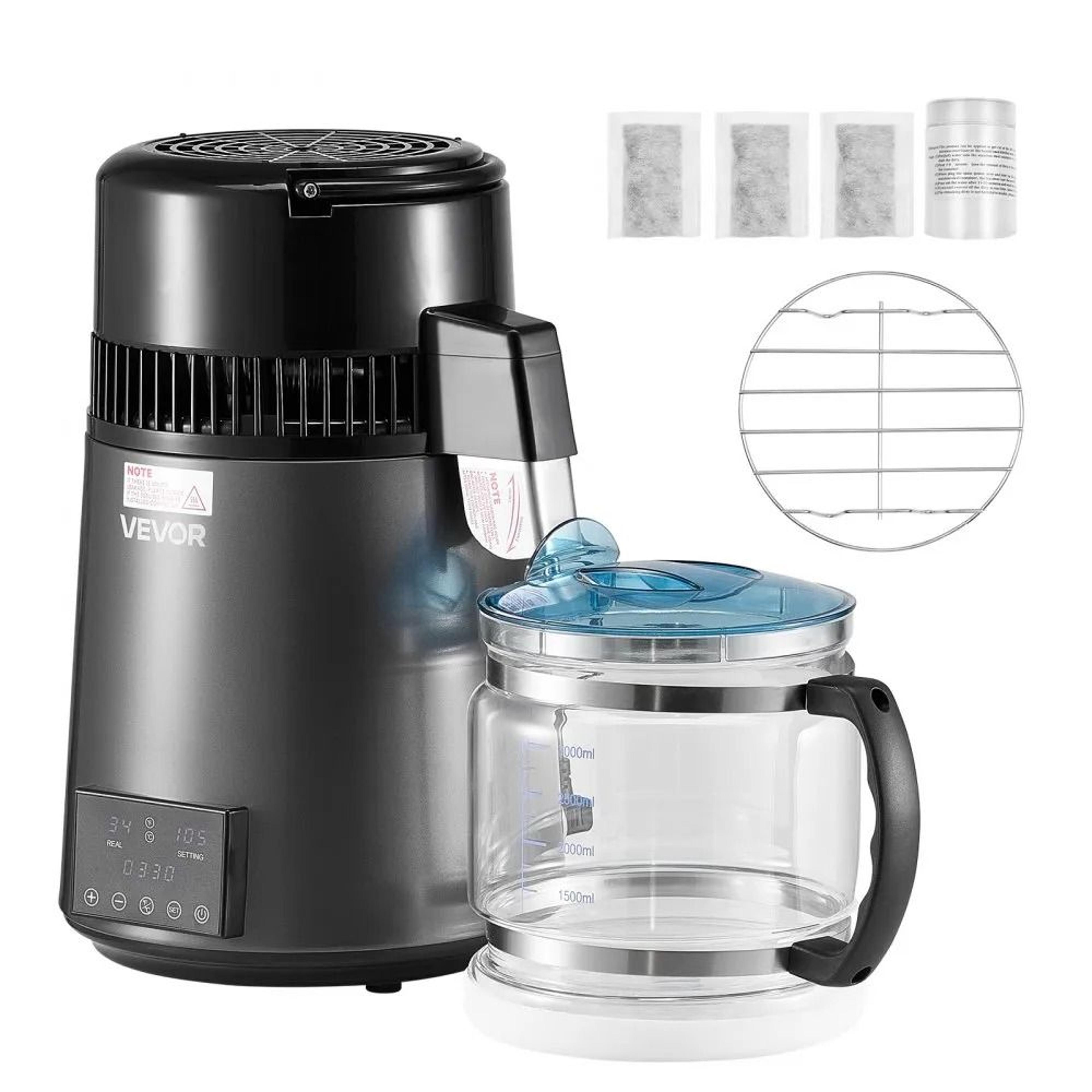 4l water distiller pure water purifier machine with stainless steel interior