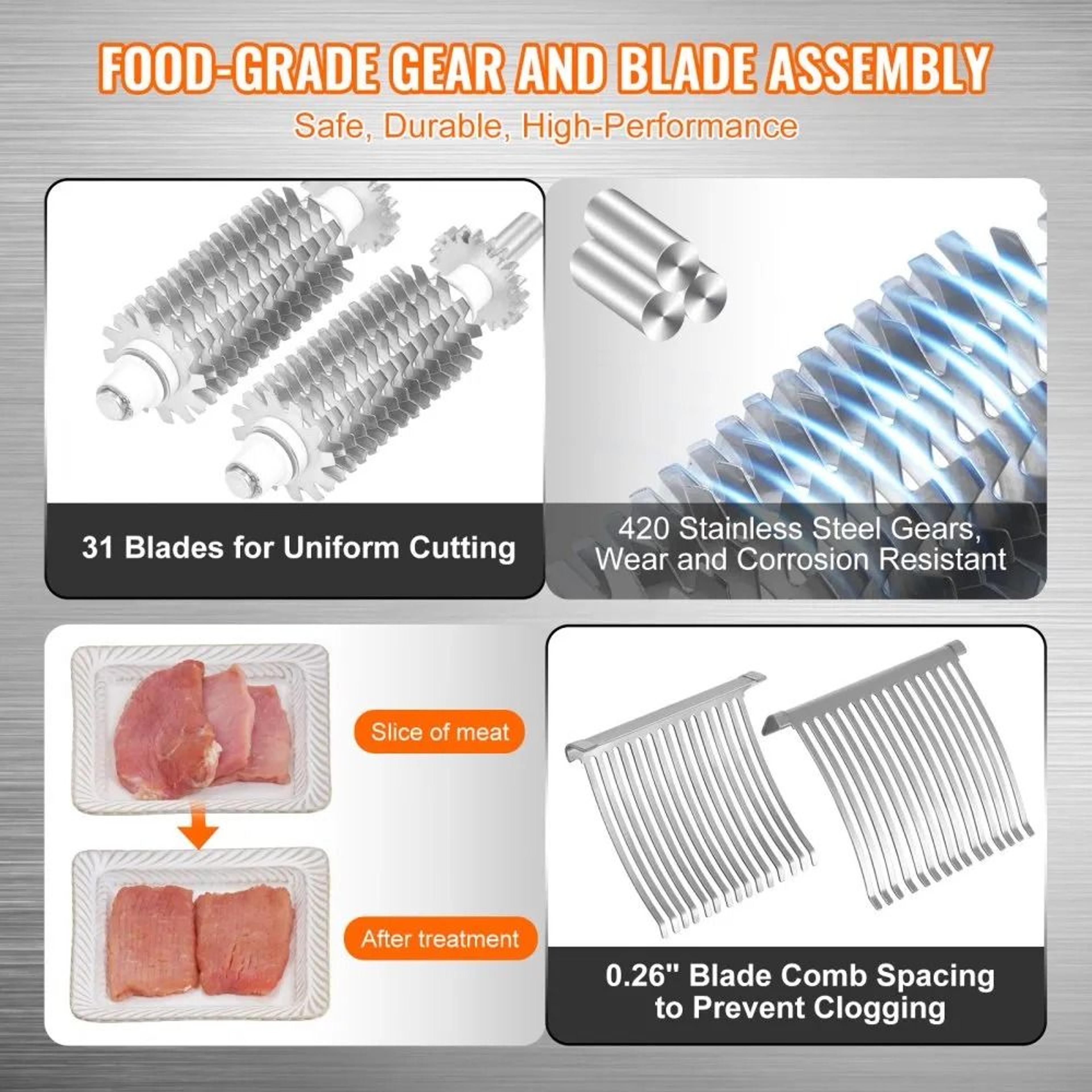 Commercial Meat Tenderizer Machine Heavy Duty Stainless Steel Manual Tenderizer Tool 4
