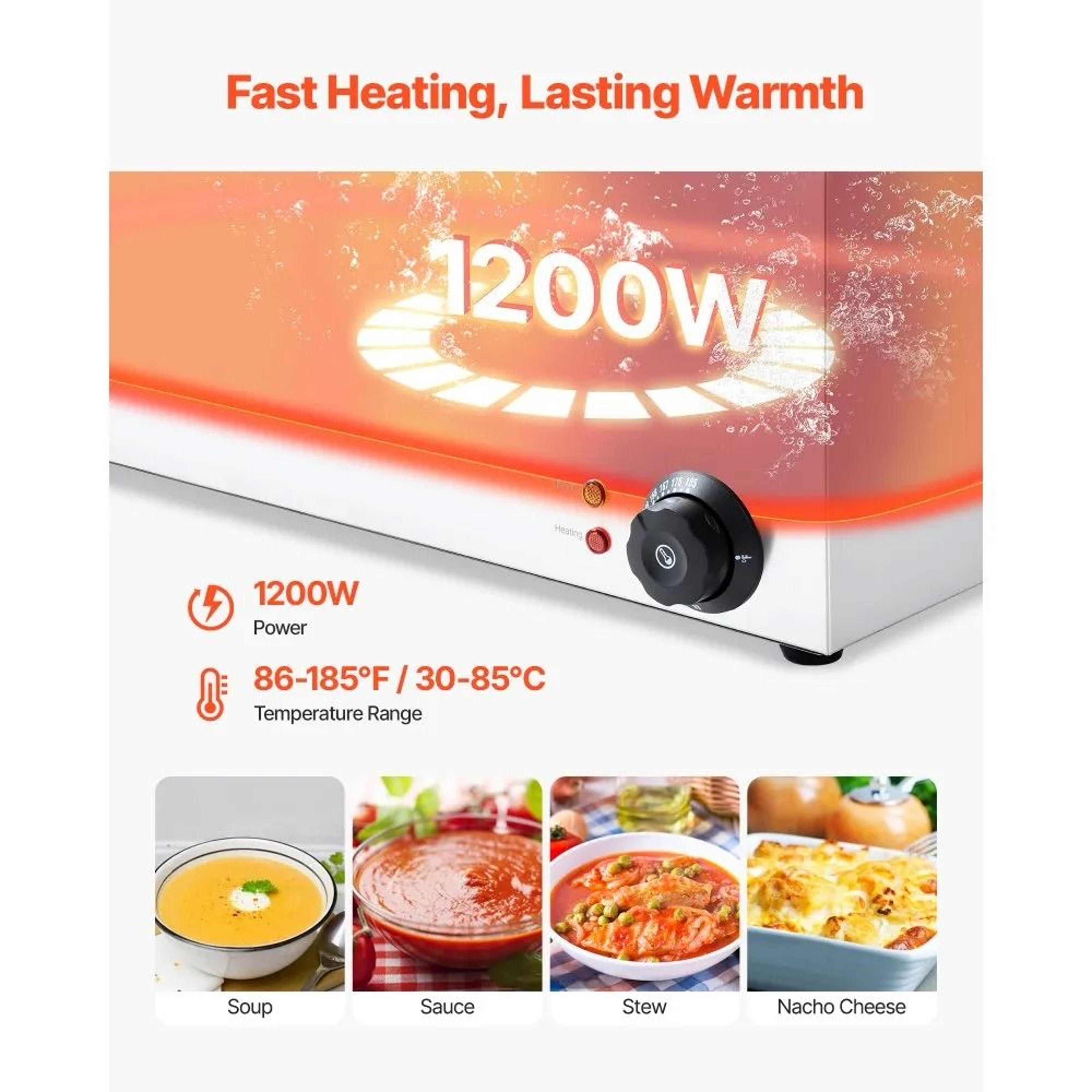 Commercial Food Warmer Steam Table 5 Pan Electric Buffet Bain Marie 1