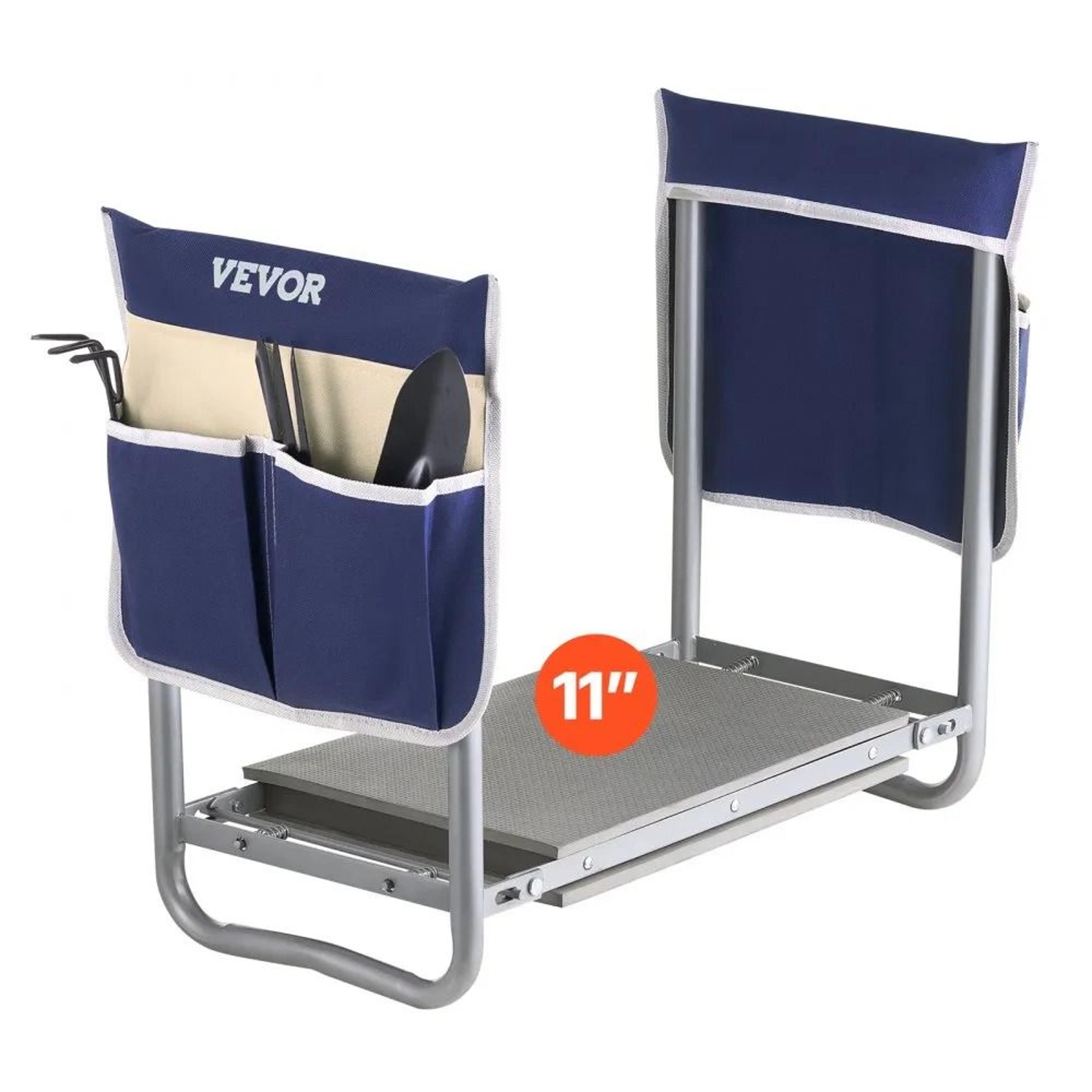 garden kneeler and seat heavy duty folding garden stool with tool bags