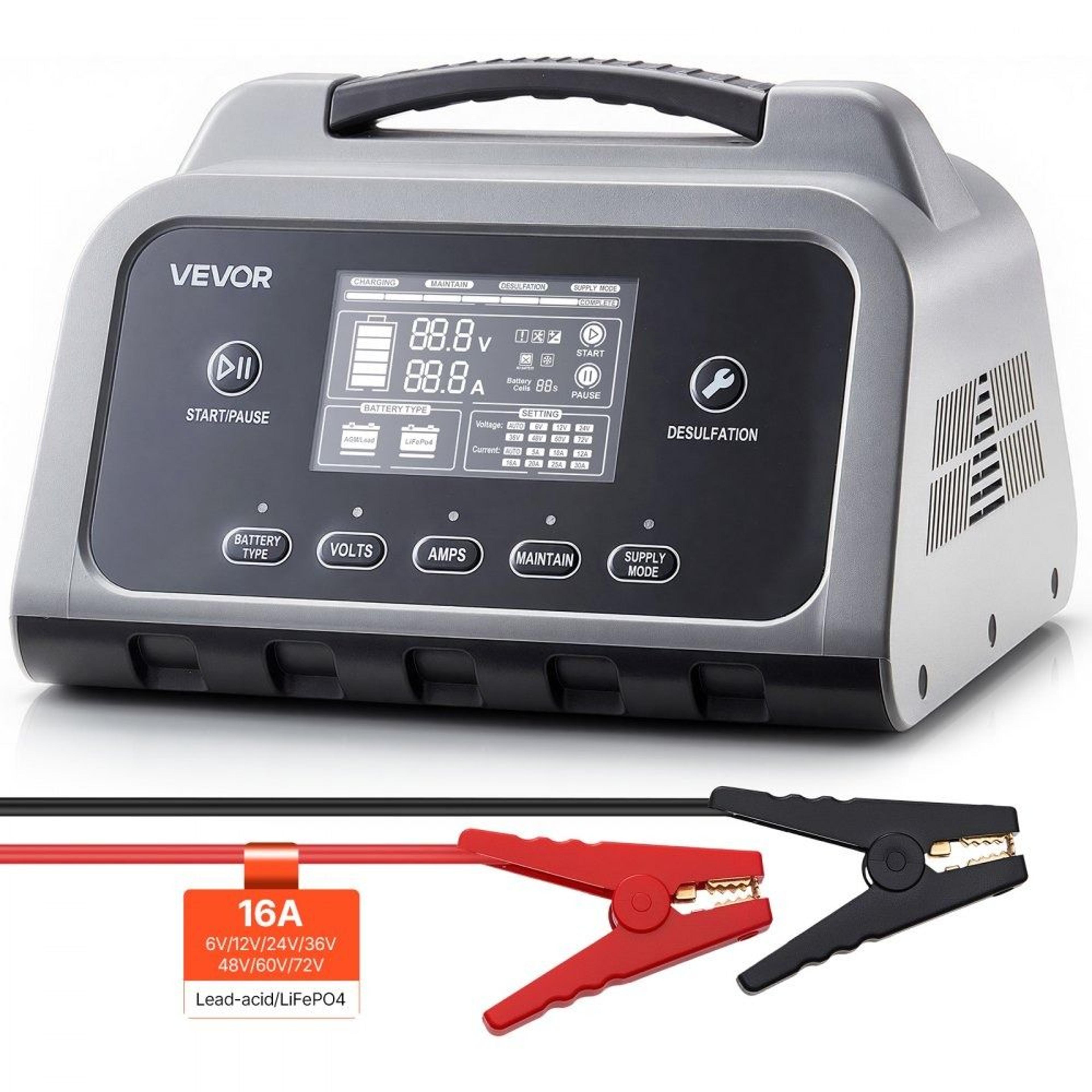 smart battery charger 16a multi voltage lithium battery maintainer
