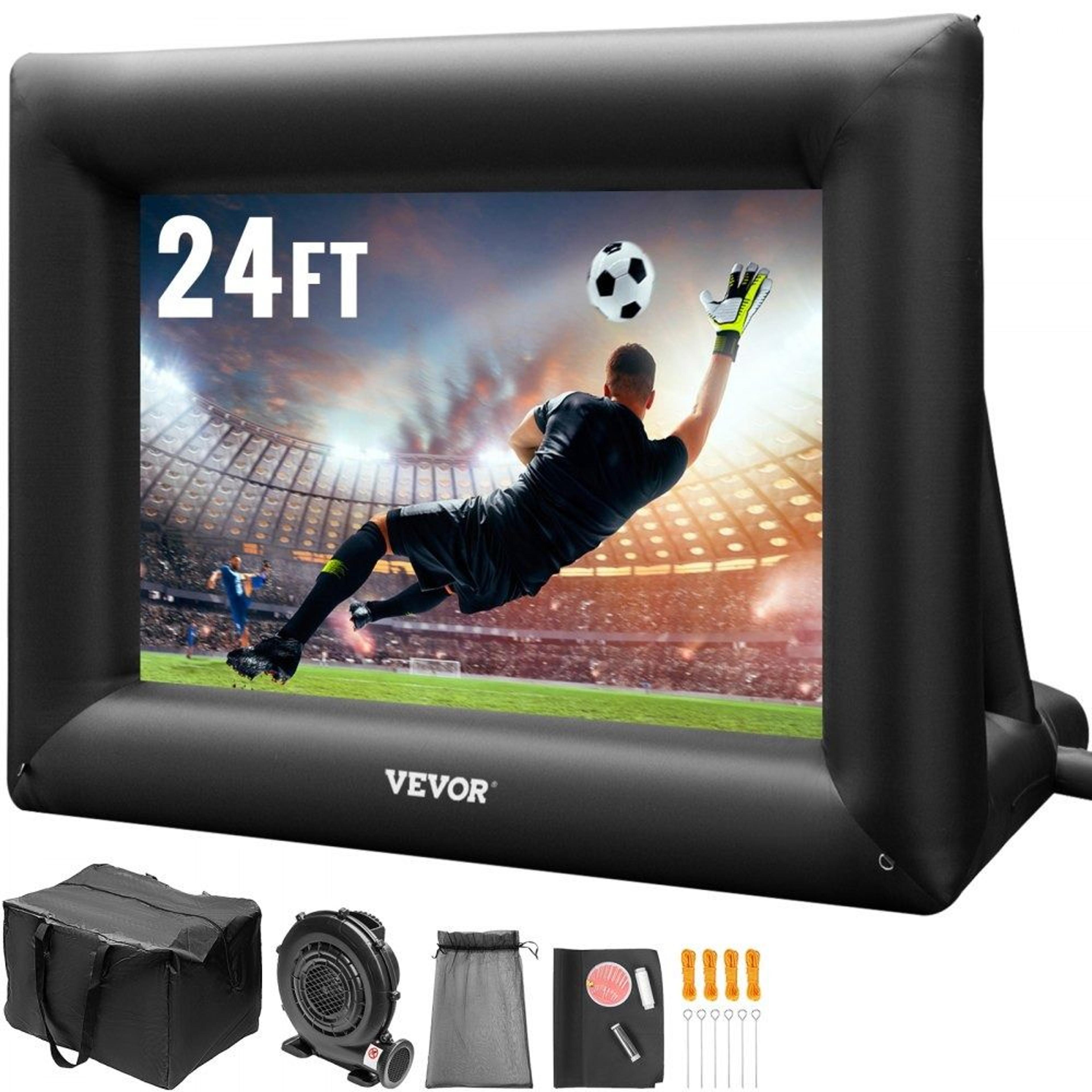 24ft inflatable outdoor movie screen with 360w blower portable projector theater