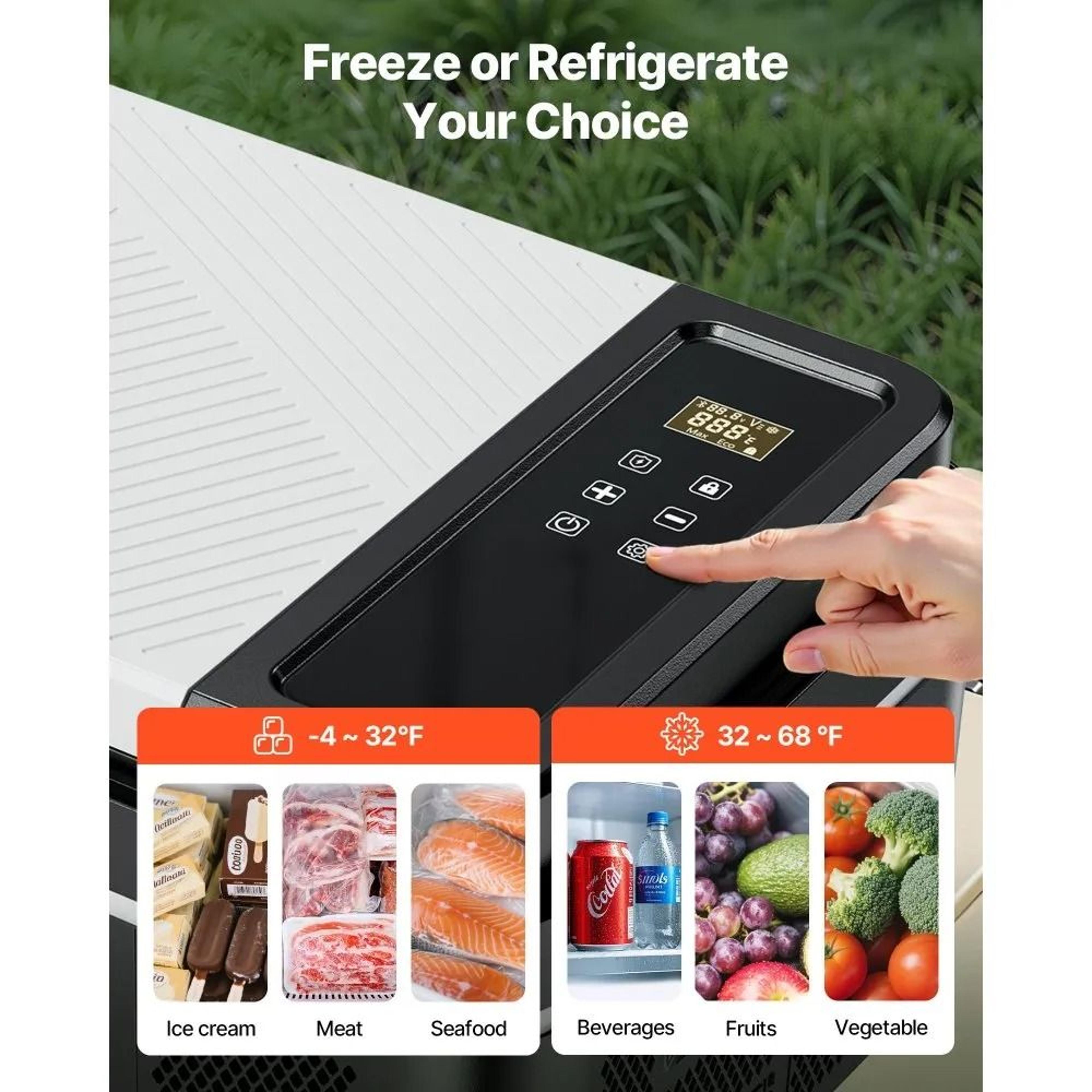 21 QT Portable Car Refrigerator With APP Control And Compressor Cooling 2