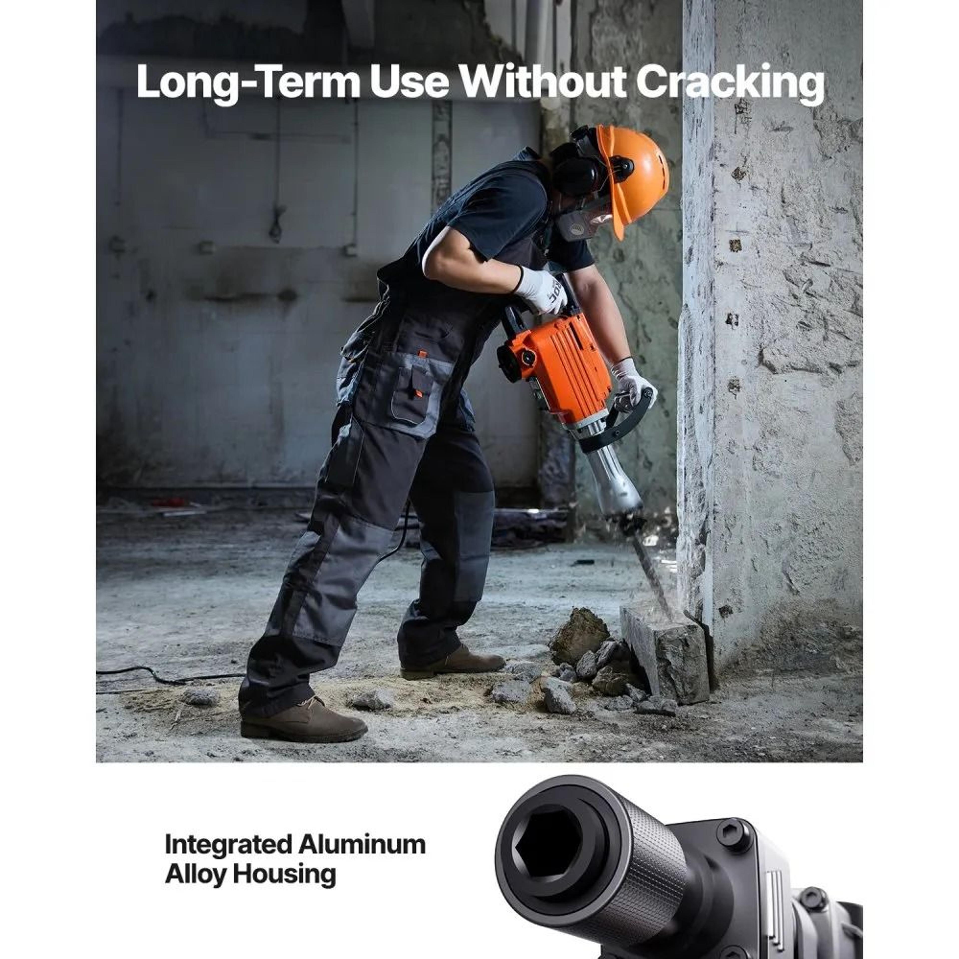 2200W Demolition Jack Hammer Concrete Breaker With Chisels 2
