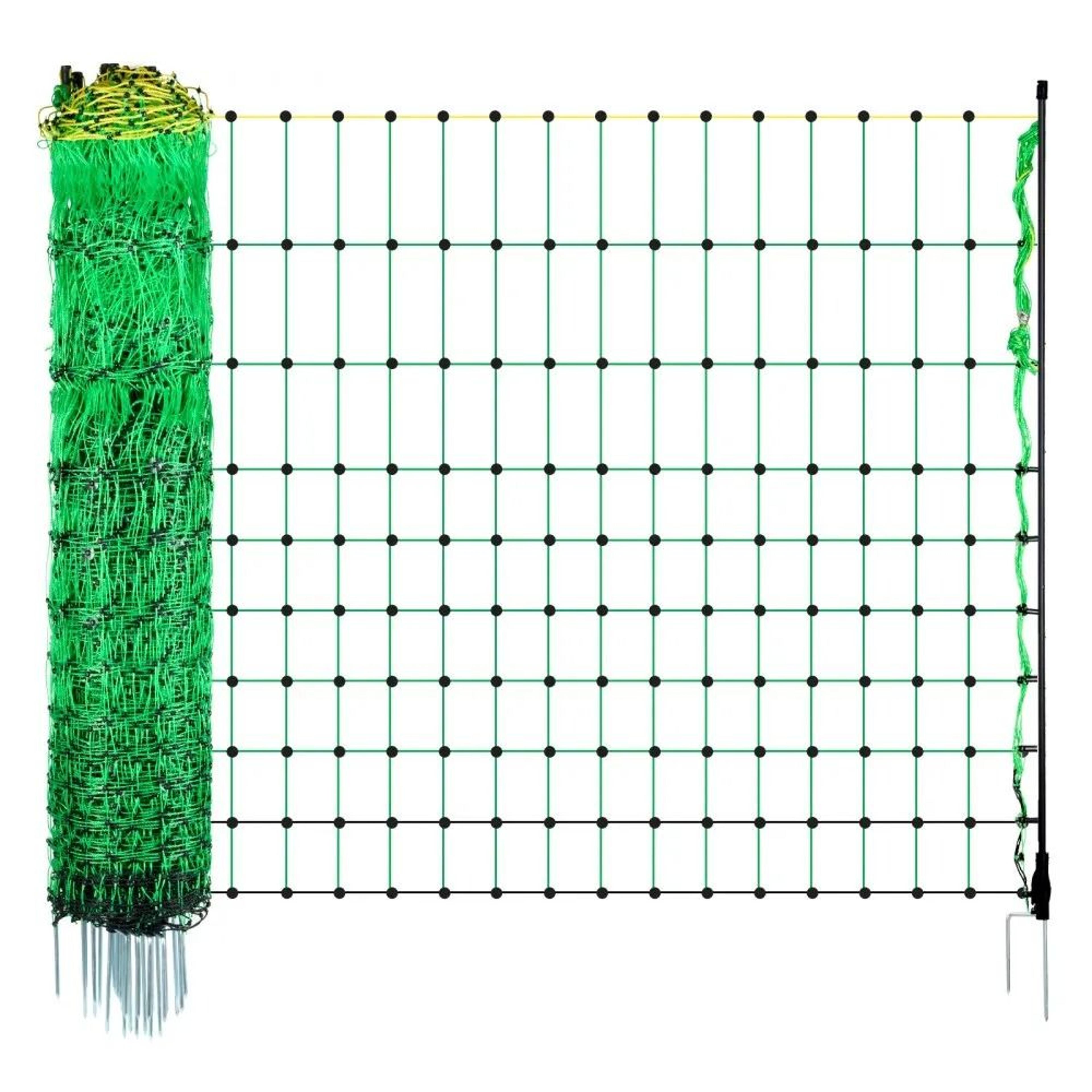 Electric Fence Netting 42in X 164ft Portable Livestock Barrier With Fiberglass Posts 9
