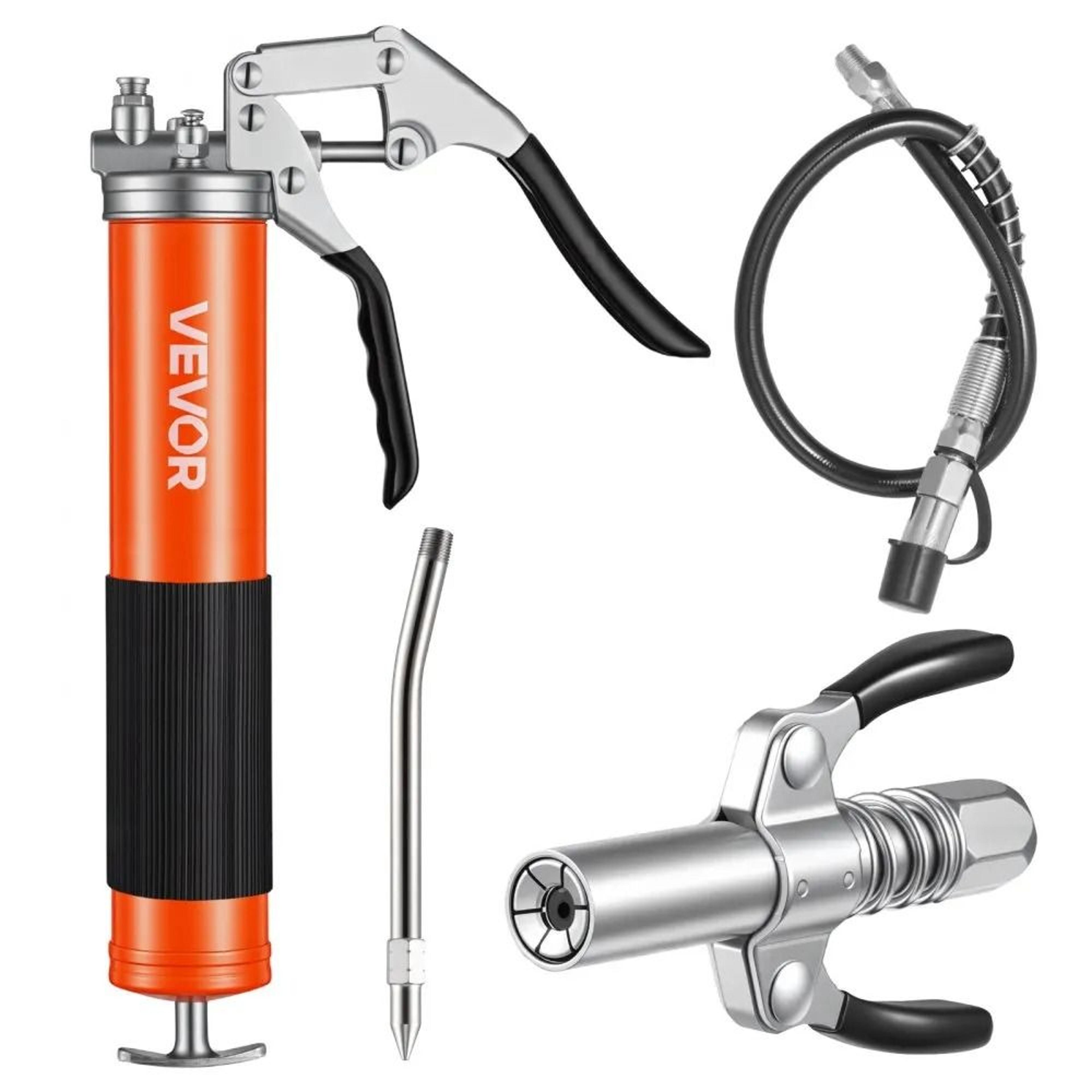 8000 psi heavy duty grease gun kit with 14 oz capacity