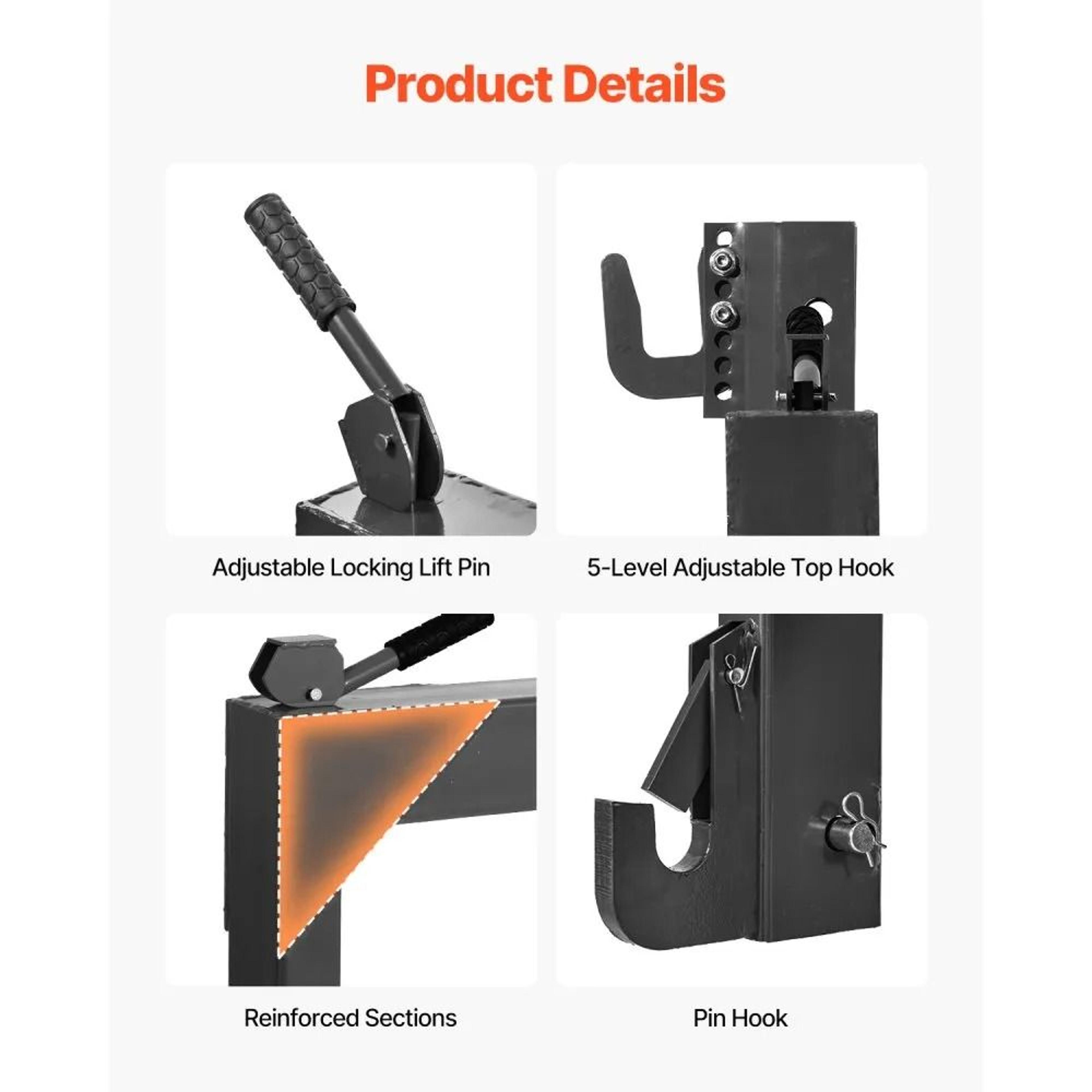 3 Point Quick Hitch Tractor Adapter With 3000 Lbs Lift Capacity 3