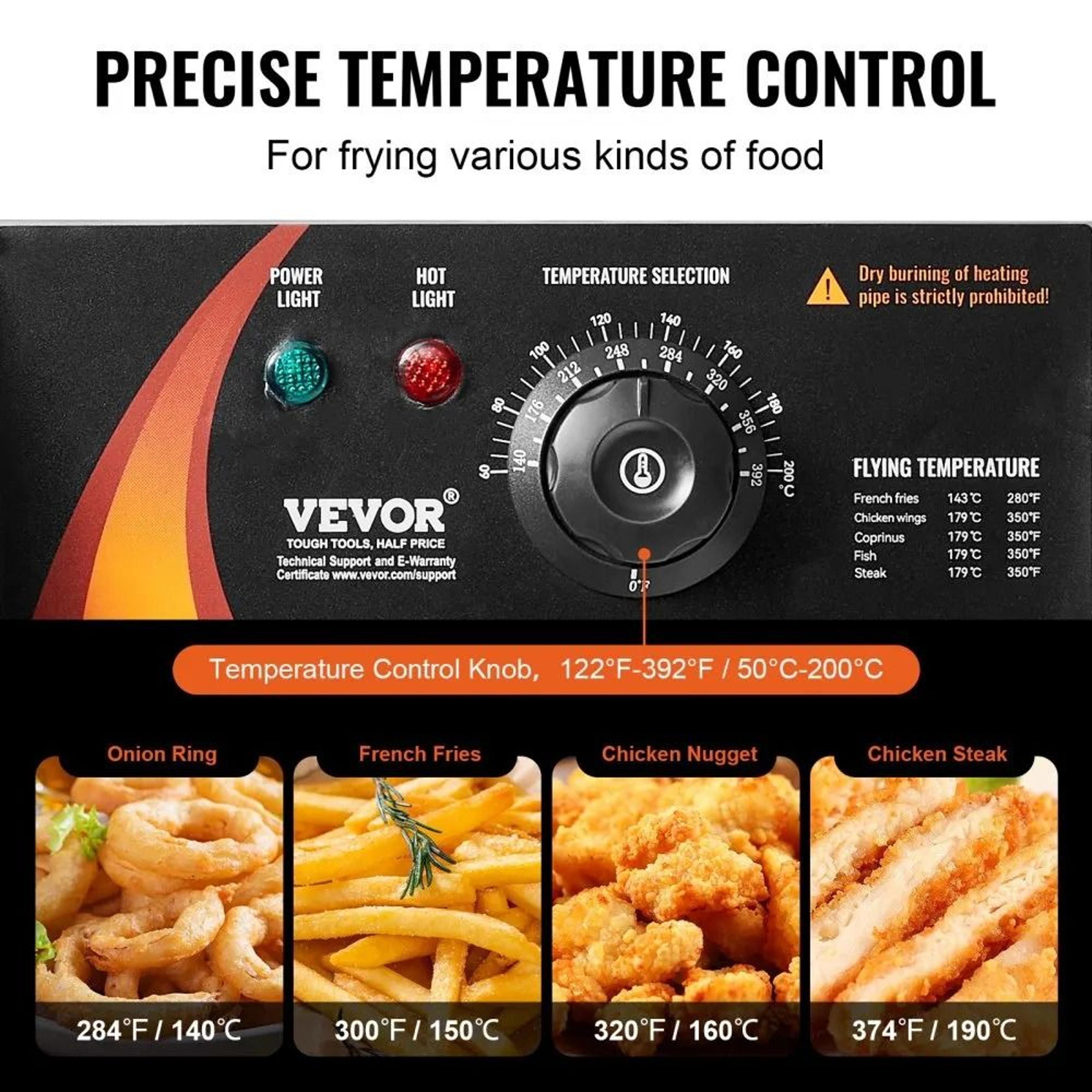Commercial Dual Tank Electric Deep Fryer With Temperature Control For Restaurants 4
