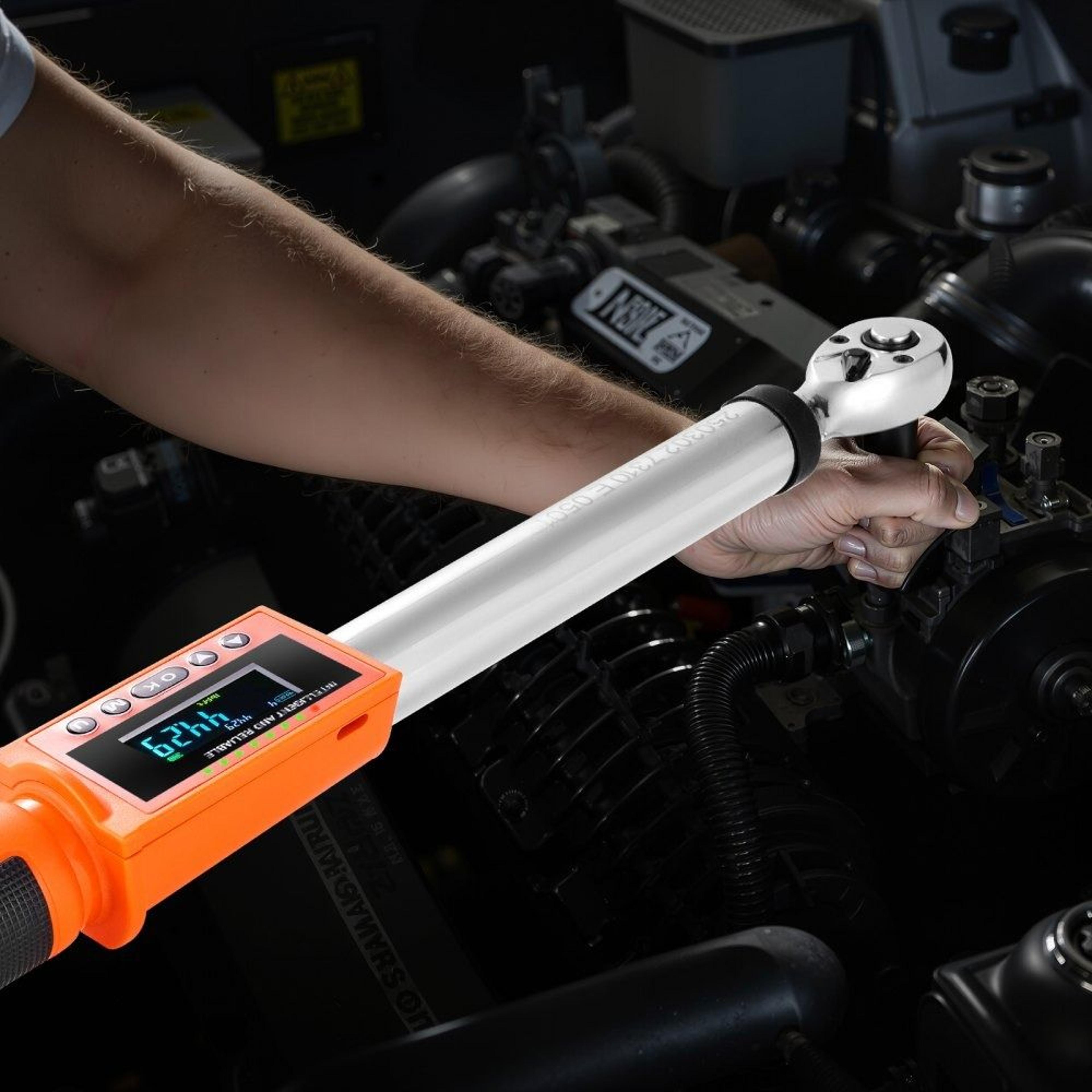 Digital Torque Wrench Set 2 Piece High Accuracy Electronic Torque Tool 6