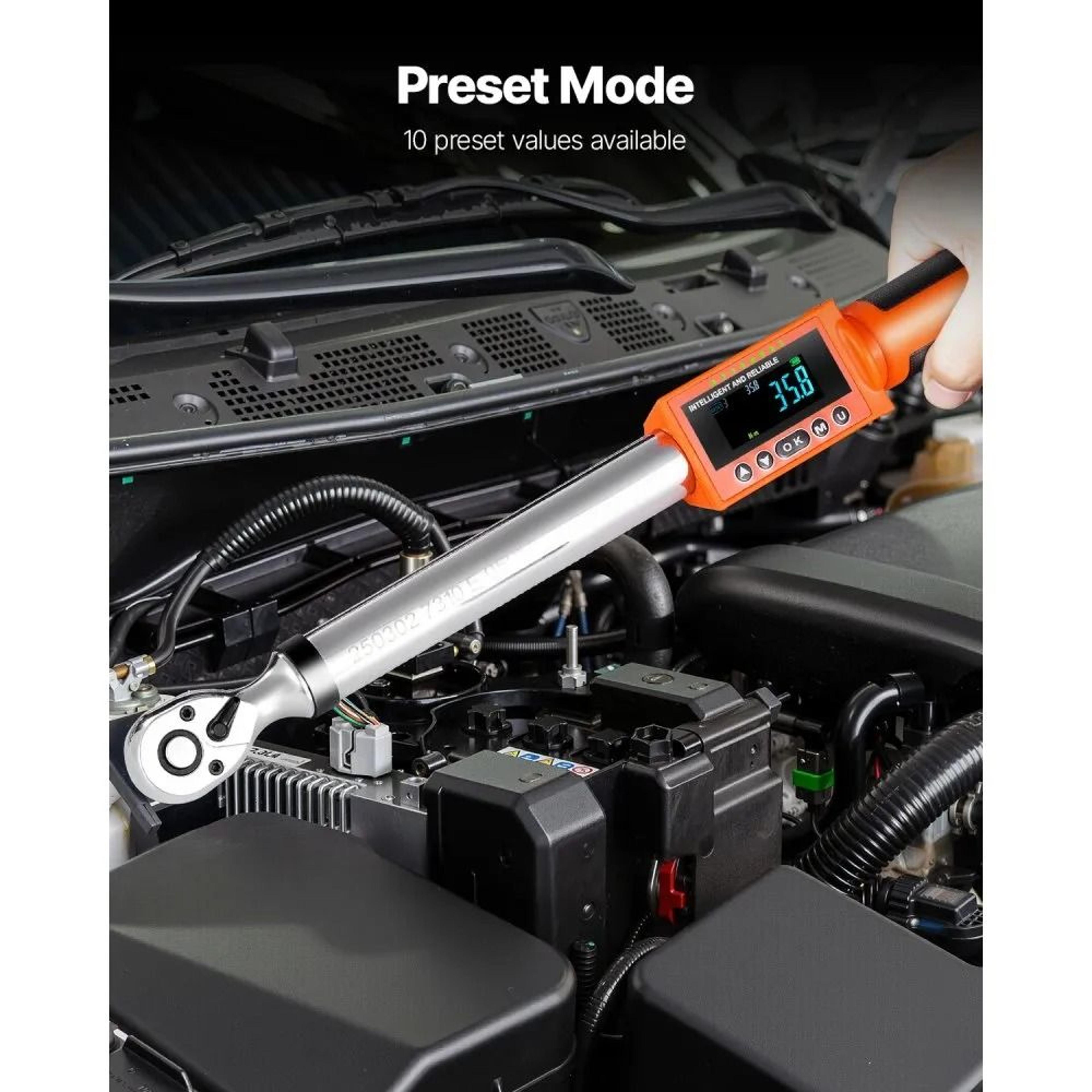 Digital Torque Wrench Set 2 Piece High Accuracy Electronic Torque Tool 2