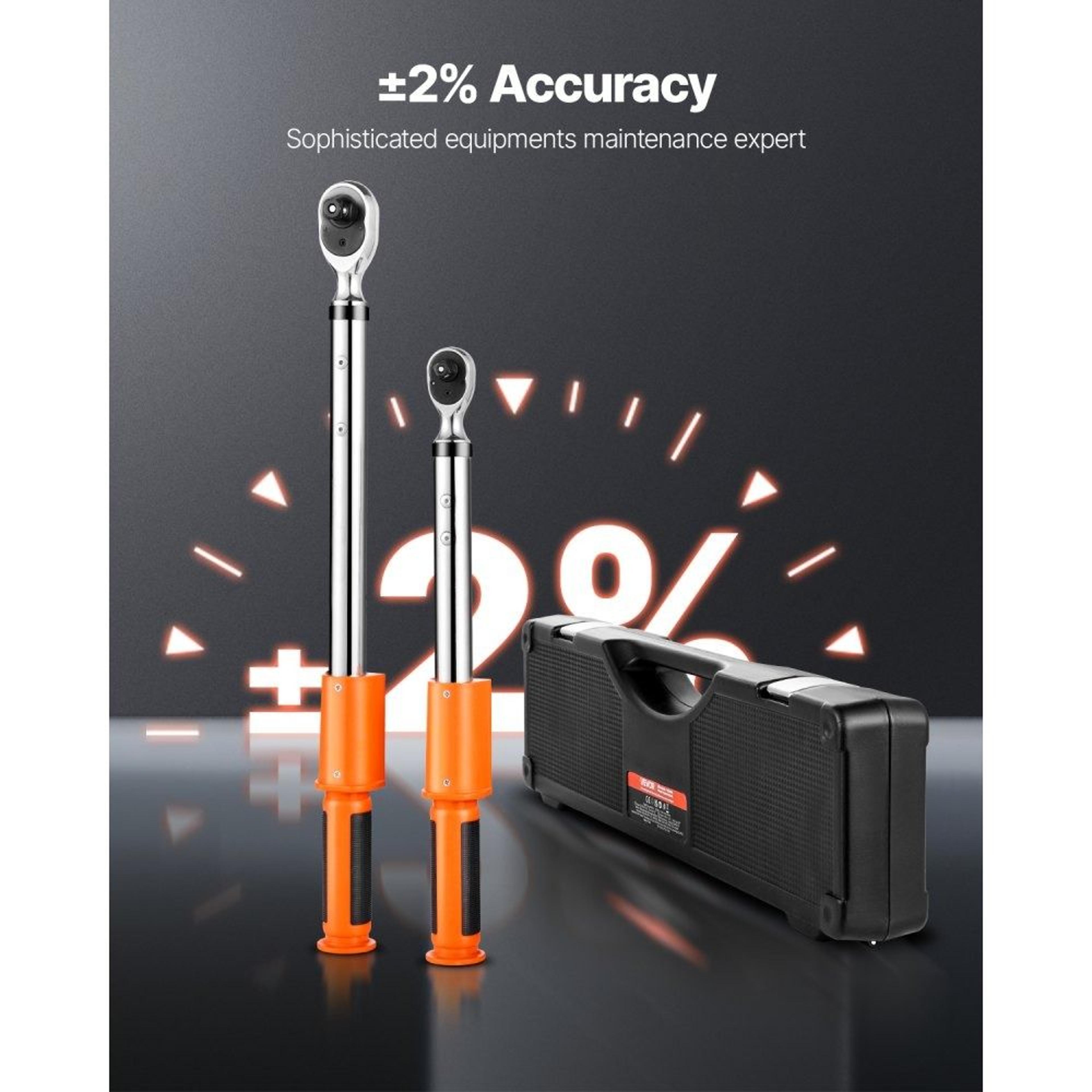 Digital Torque Wrench Set 2 Piece High Accuracy Electronic Torque Tool 4