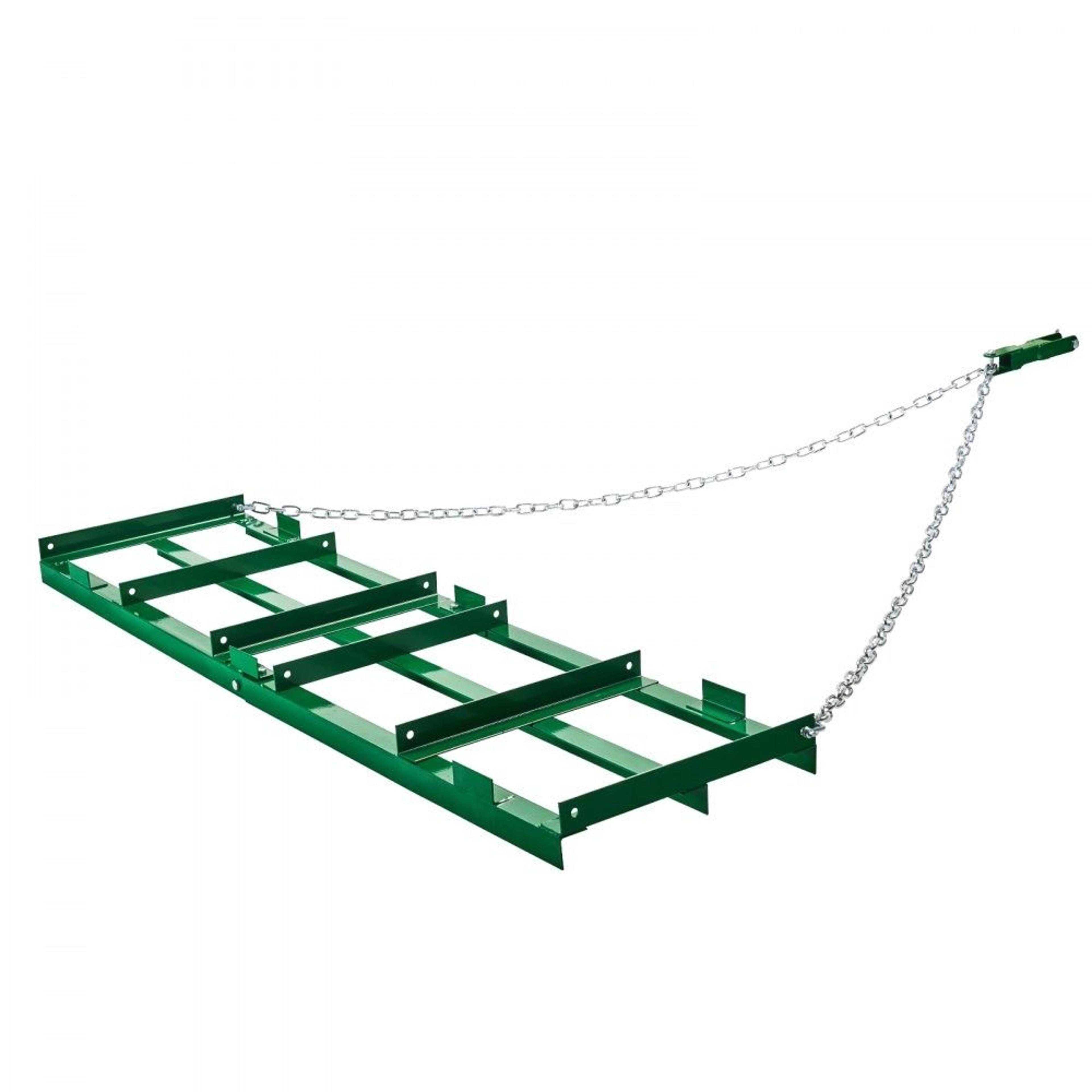 6 ft heavy duty drag harrow tow behind landscape rake for atv utv tractor lawn leveling