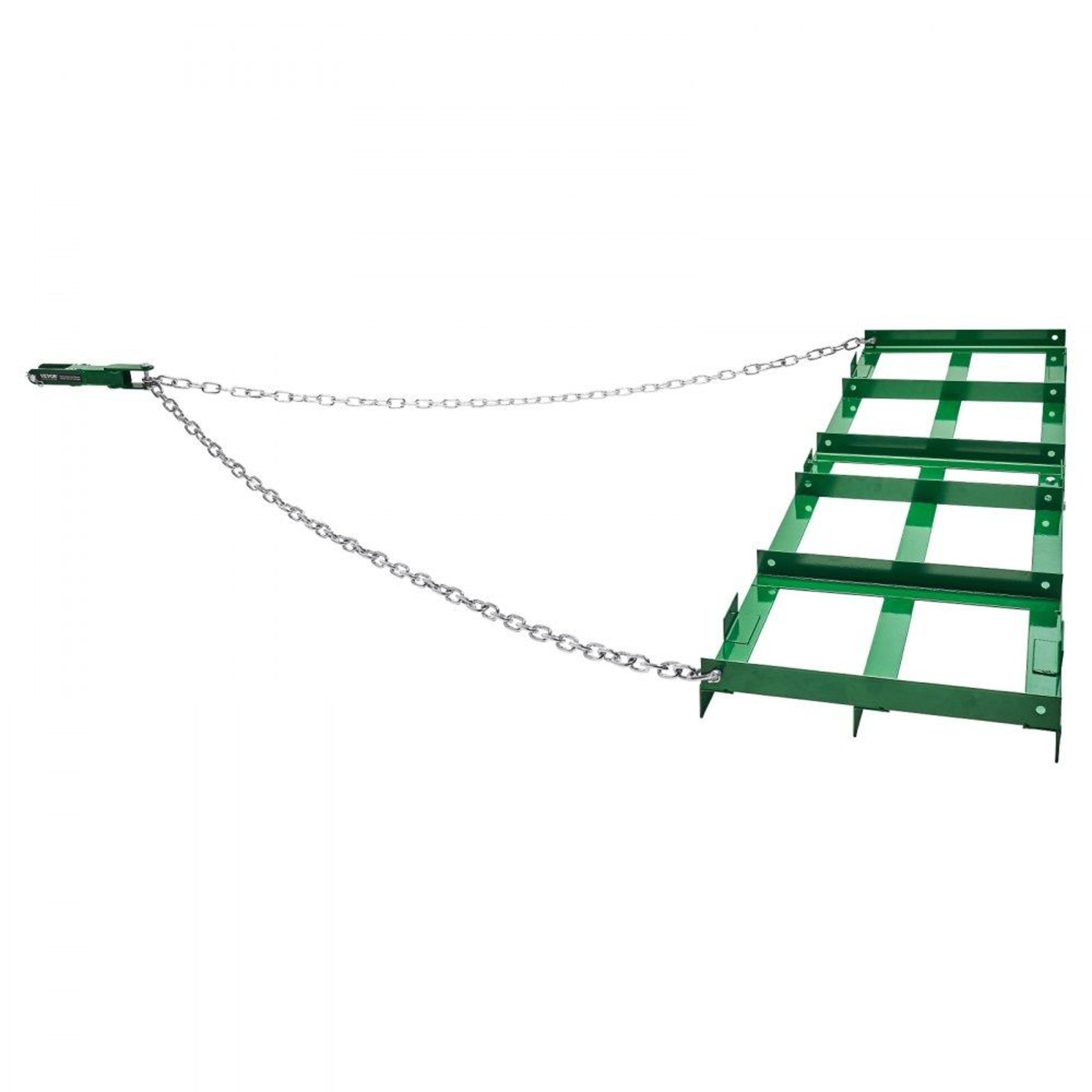 6 Ft Heavy Duty Drag Harrow Tow Behind Landscape Rake For ATV UTV Tractor Lawn Leveling 6