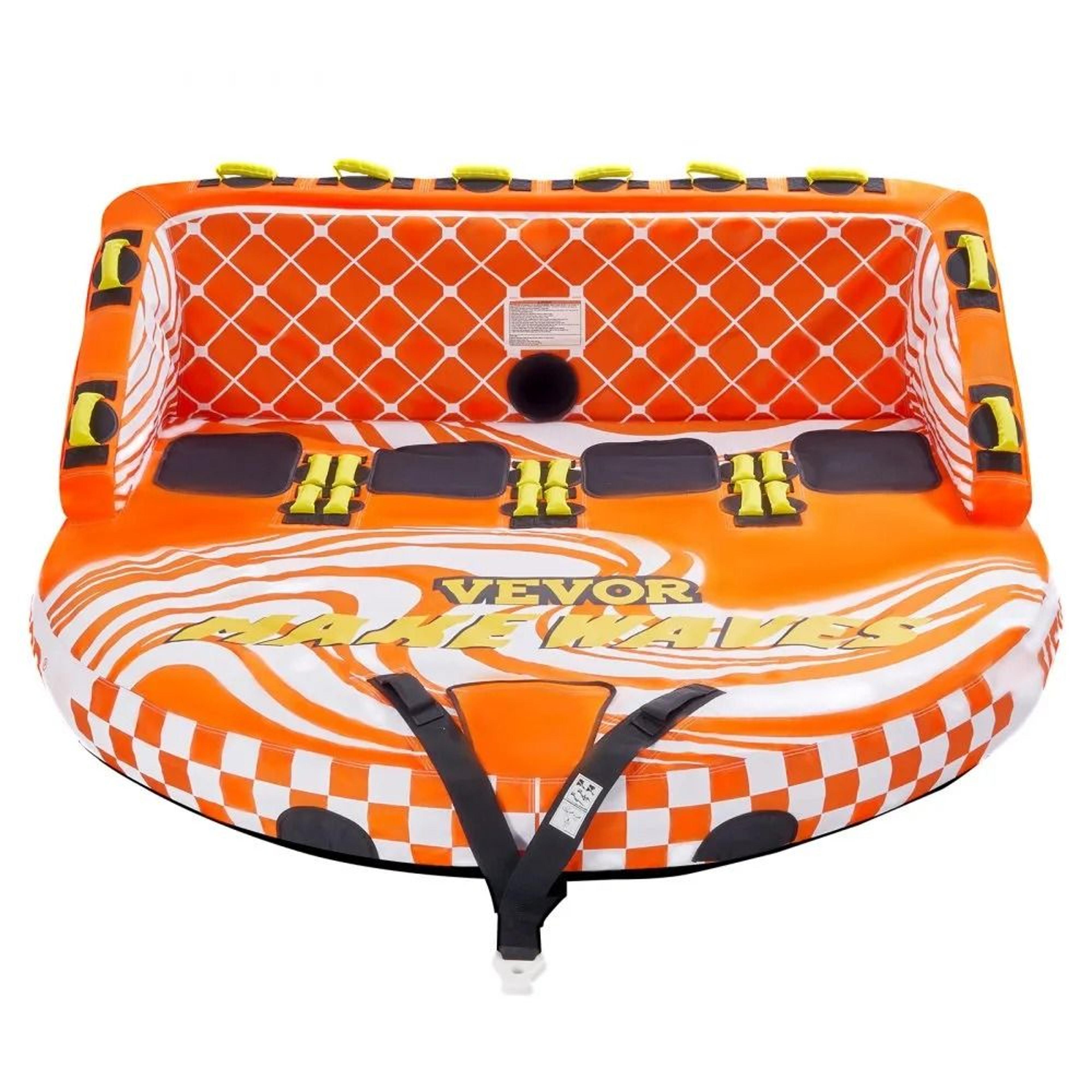 4 person towable tube for boating 680lbs inflatable water sport tube with nylon cover
