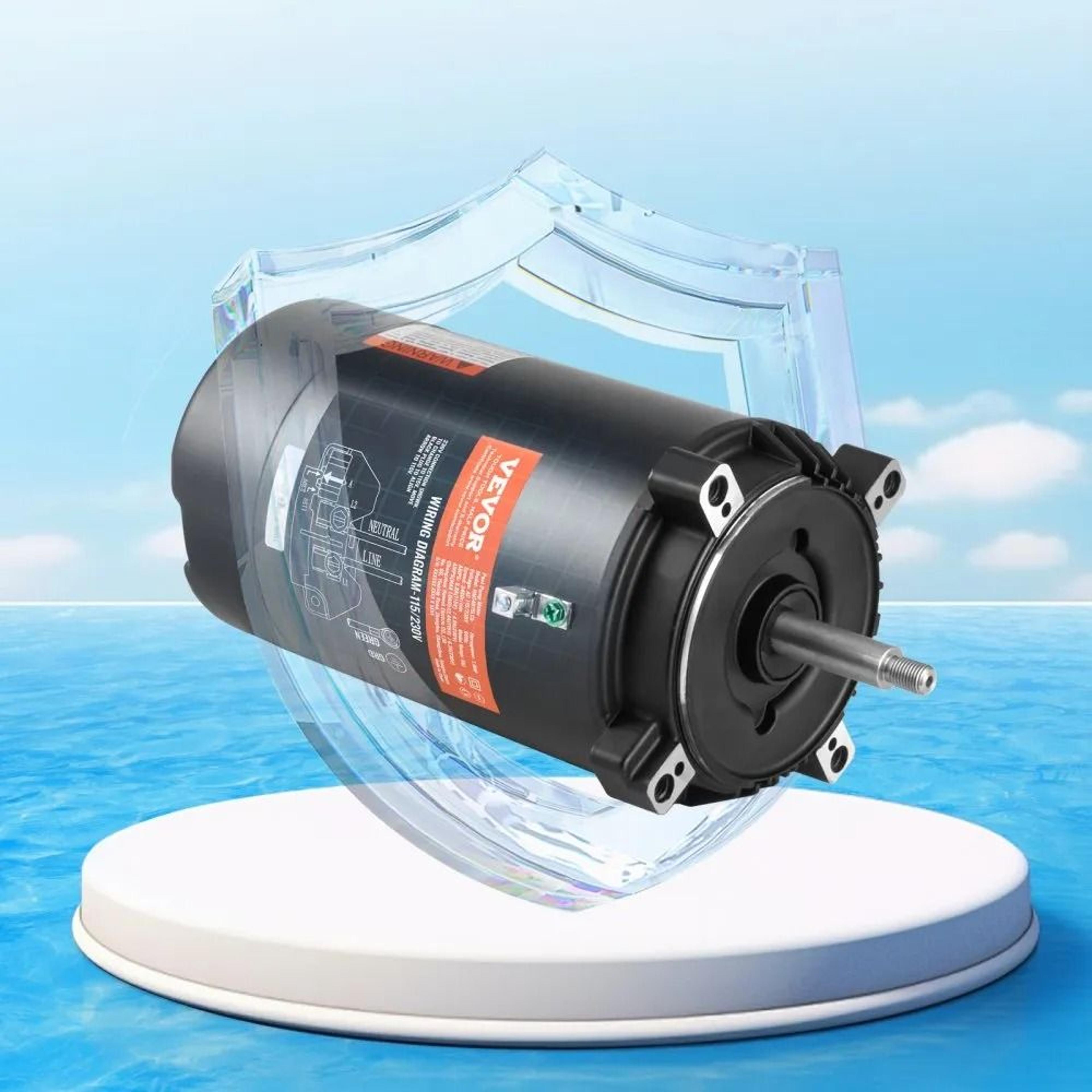 1 HP Pool Pump Motor 56J Frame Replacement Motor For Efficient Pool Water Circulation 6