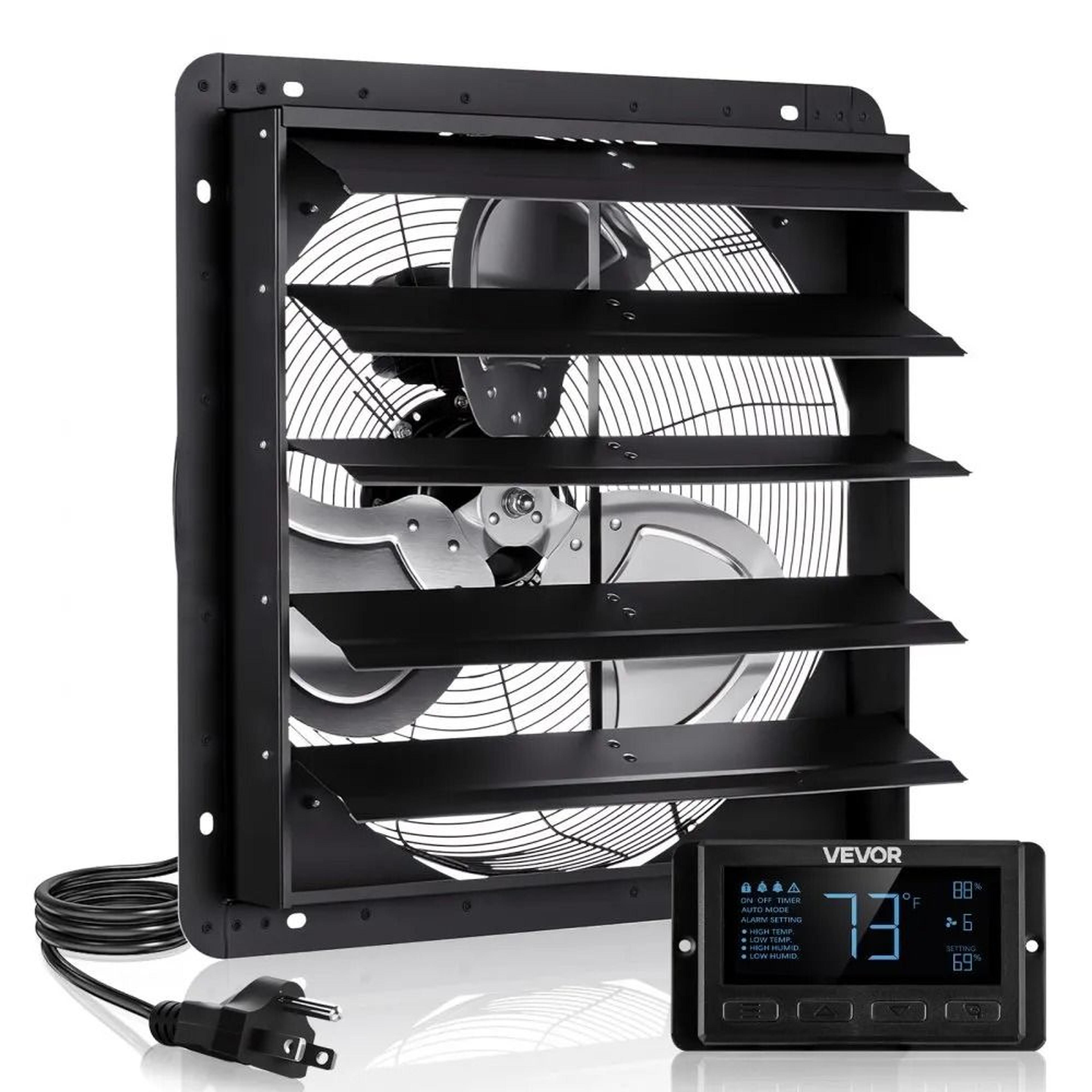 20 inch smart shutter exhaust fan 4800 cfm wall mounted ventilation fan