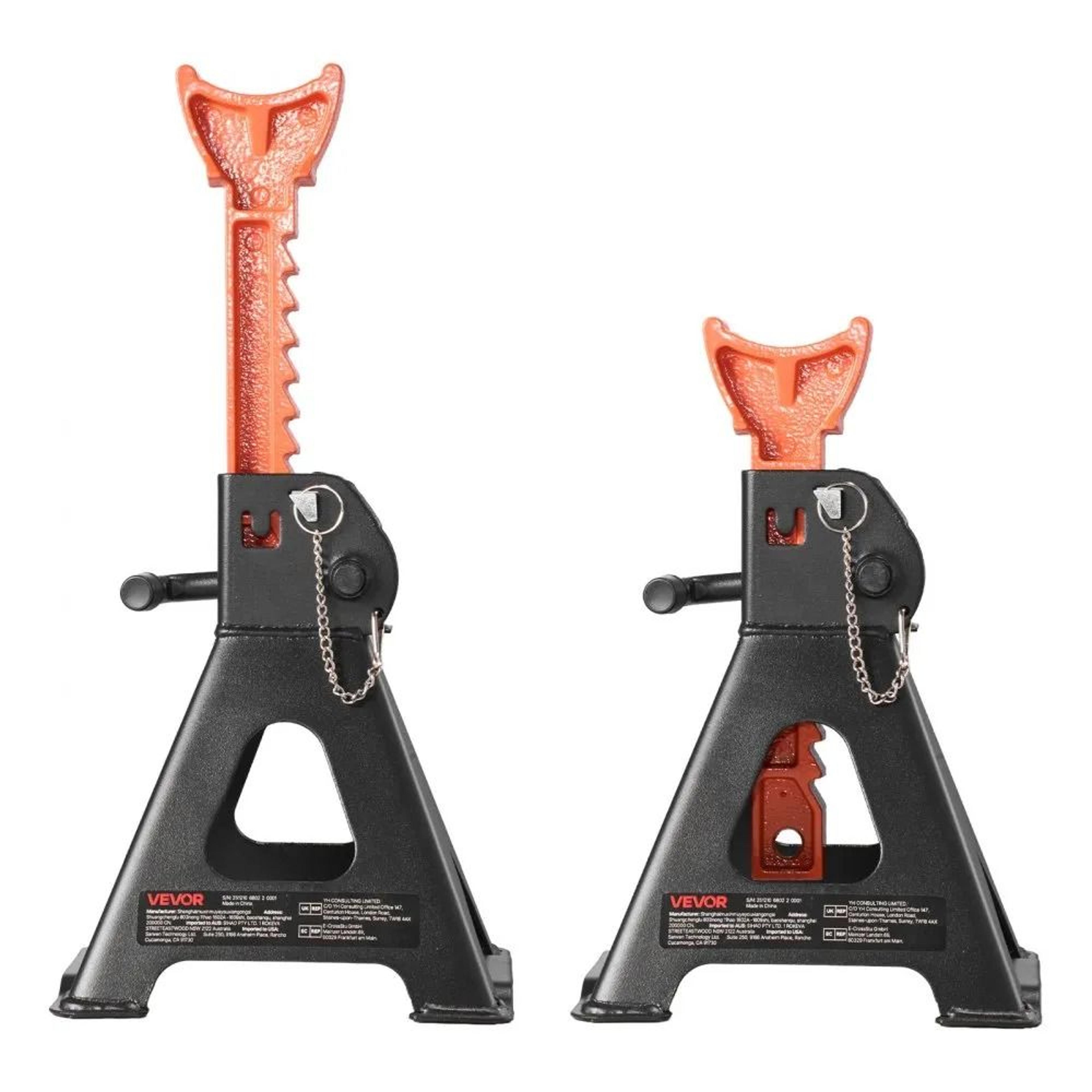 Heavy Duty 3 Ton Adjustable Jack Stands With Double Locking For Vehicle Repair 9